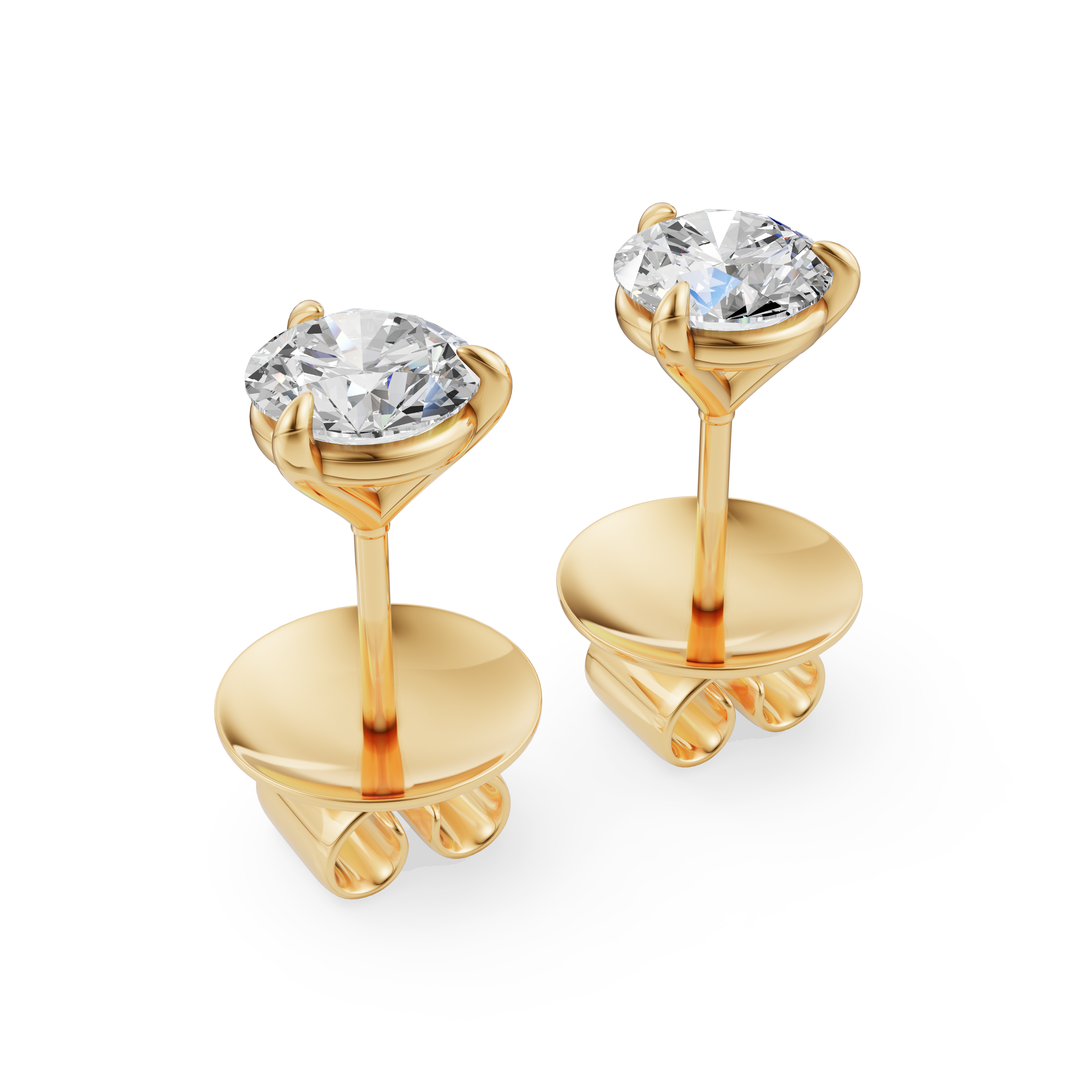 'Luna' Lab Diamond Martini Stud Earrings