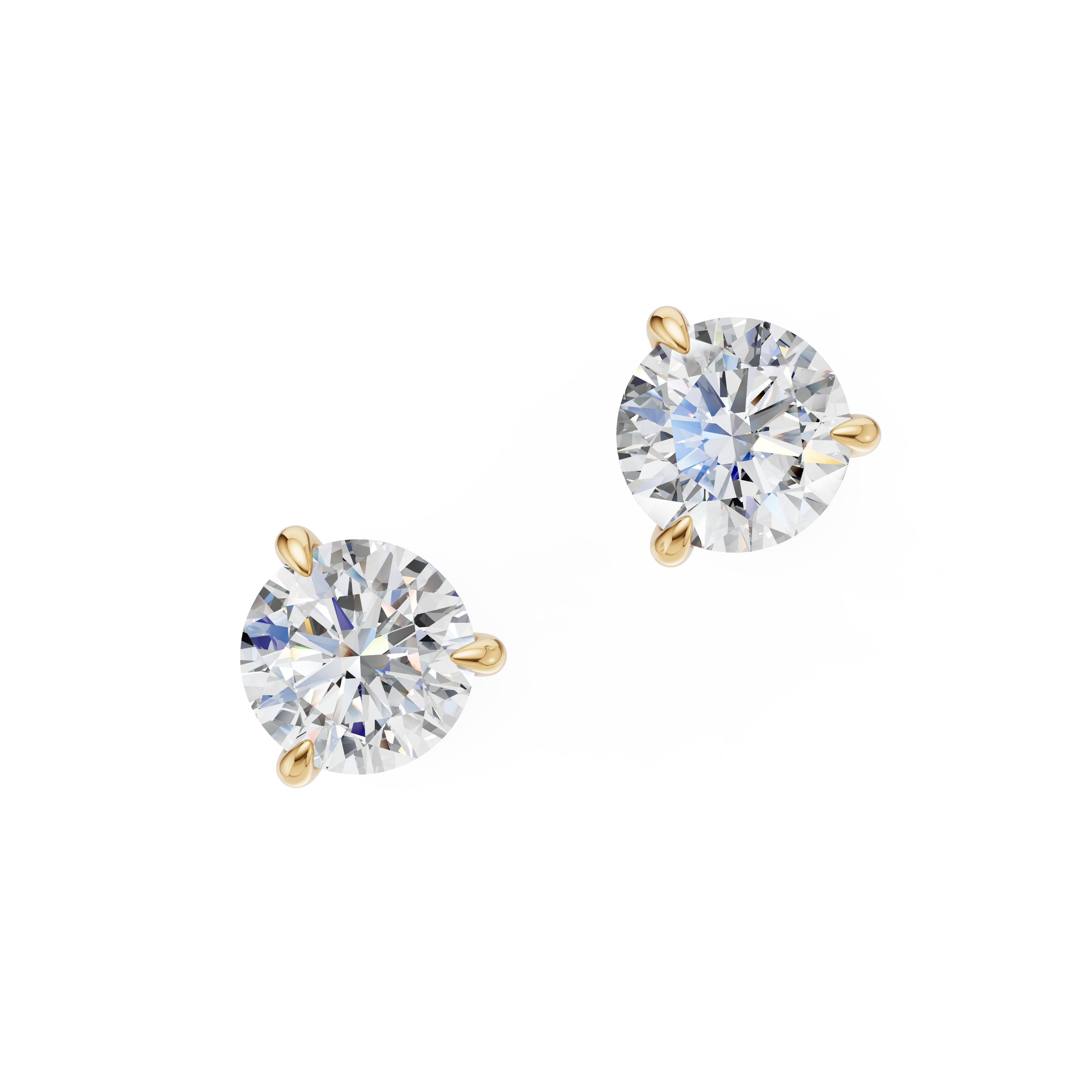 'Luna' Lab Diamond Martini Stud Earrings