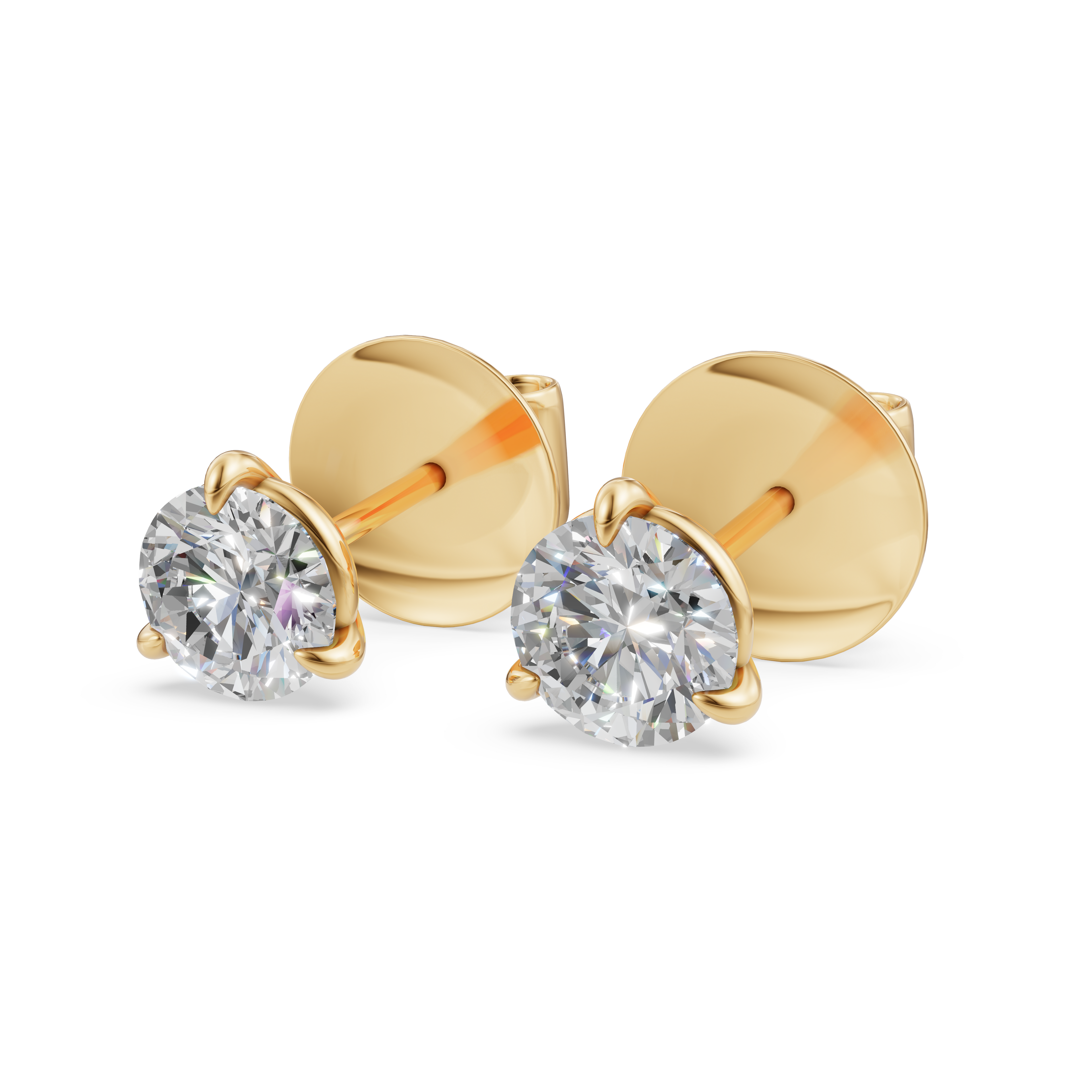 'Luna' Lab Diamond Martini Stud Earrings