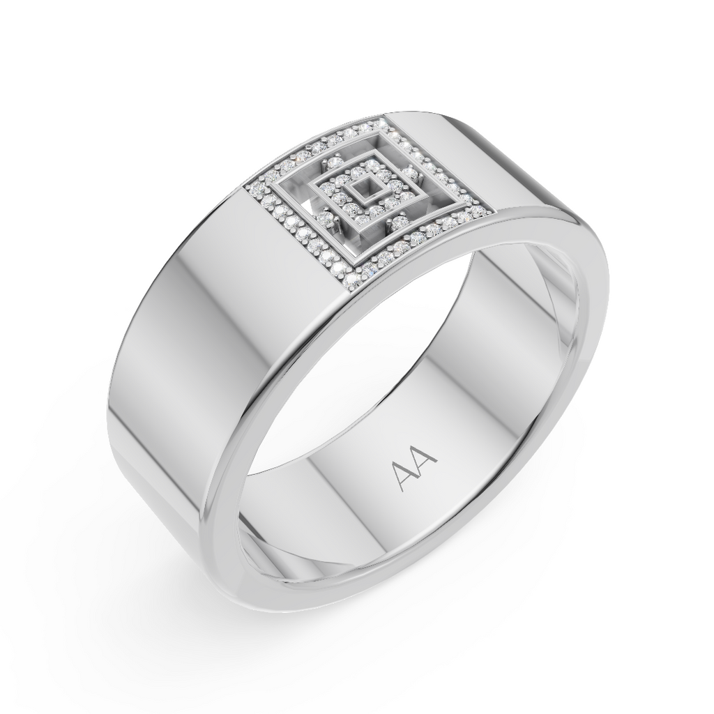 MCM Brite-set Lab Diamond Pavé 'Breeze Block' Band