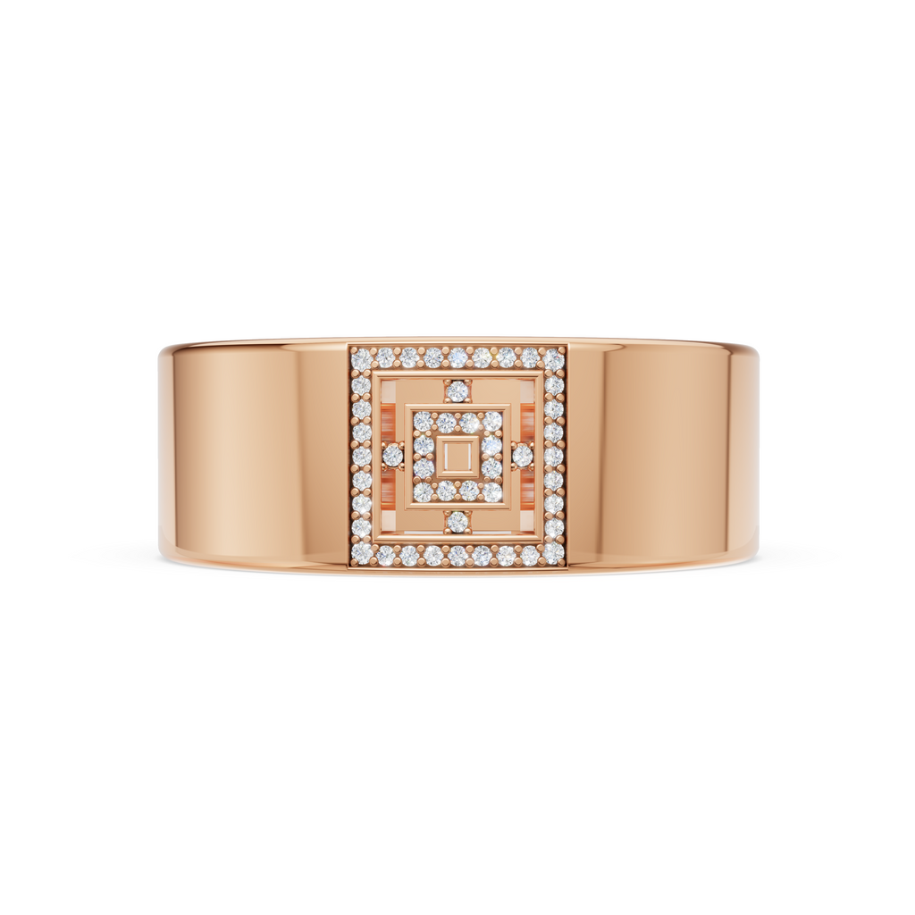 MCM Brite-set Lab Diamond Pavé 'Breeze Block' Band