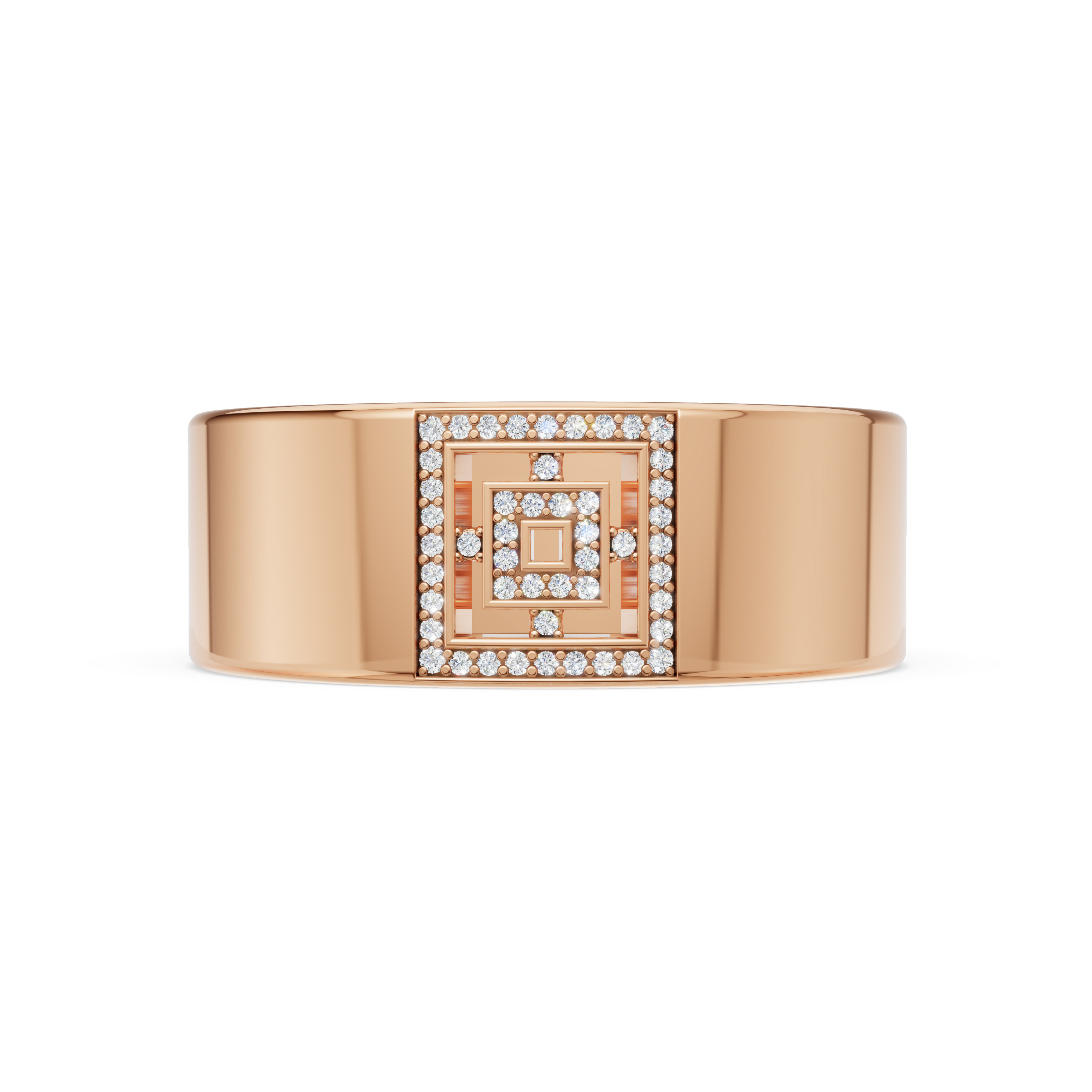 MCM Brite-set Lab Diamond Pavé 'Breeze Block' Band