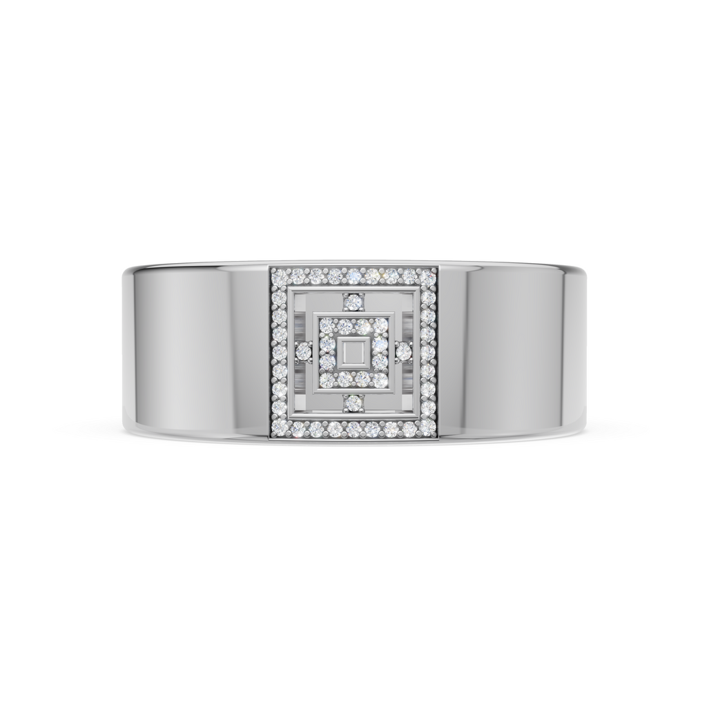 MCM Brite-set Lab Diamond Pavé 'Breeze Block' Band