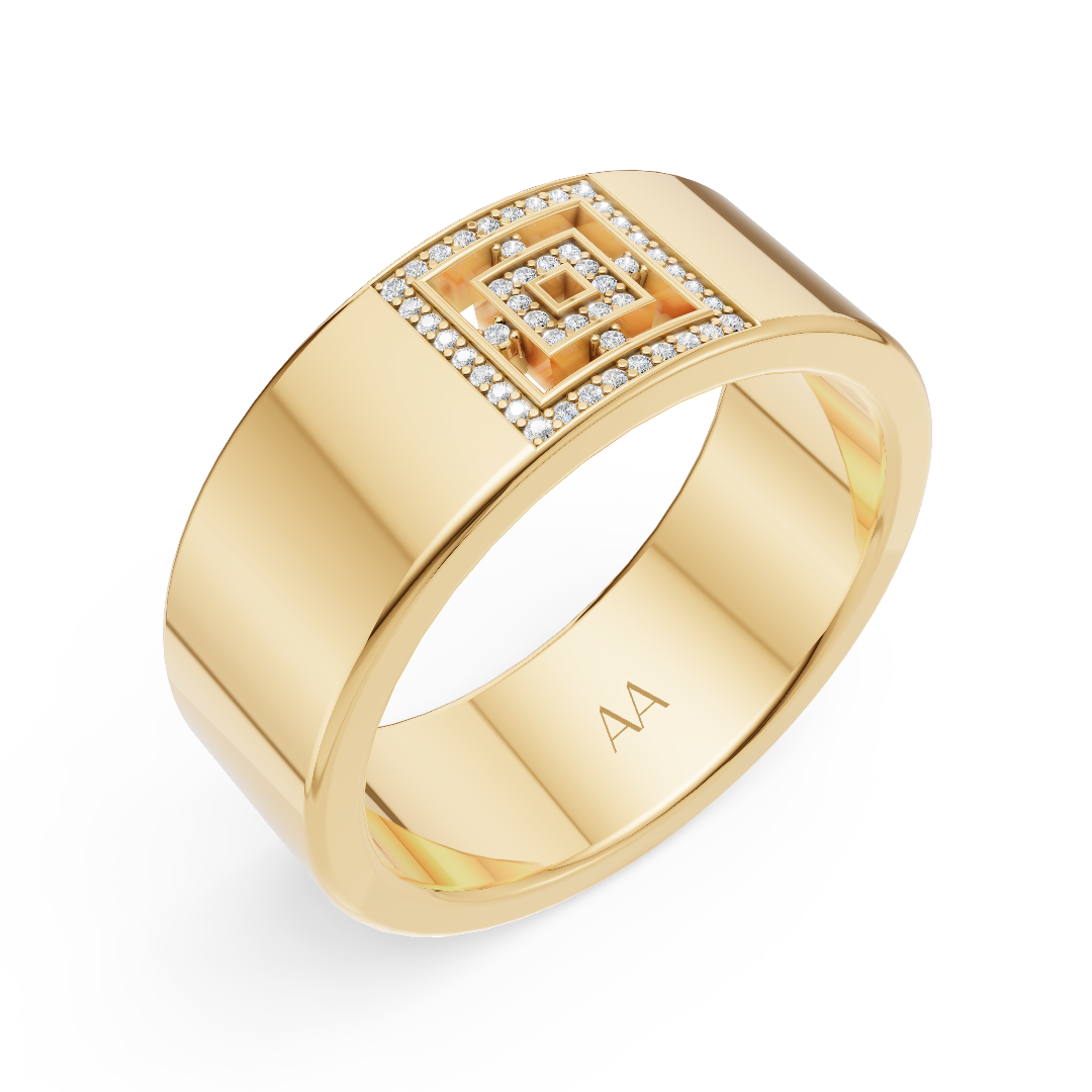 MCM Brite-set Lab Diamond Pavé 'Breeze Block' Band