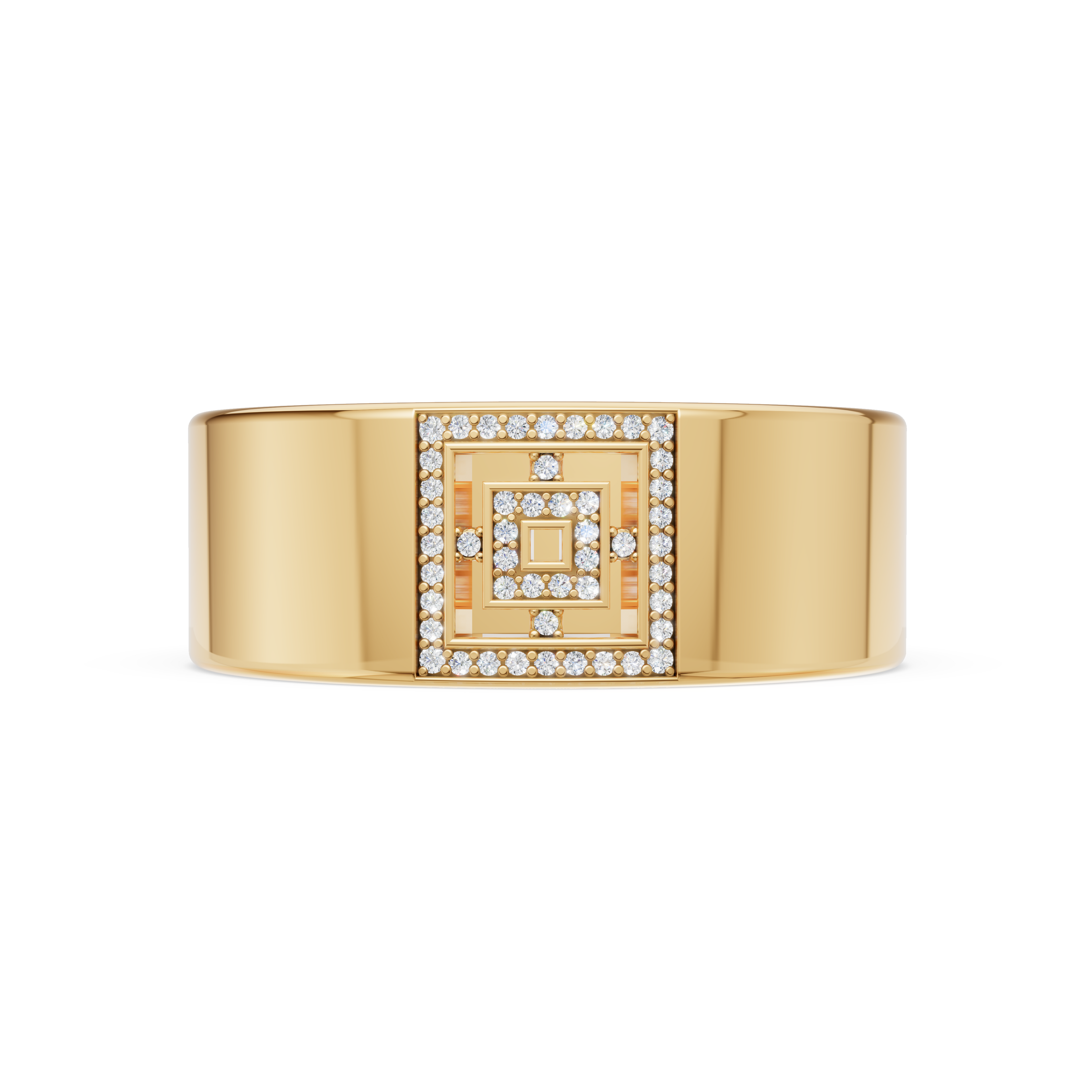 MCM Brite-set Lab Diamond Pavé 'Breeze Block' Band