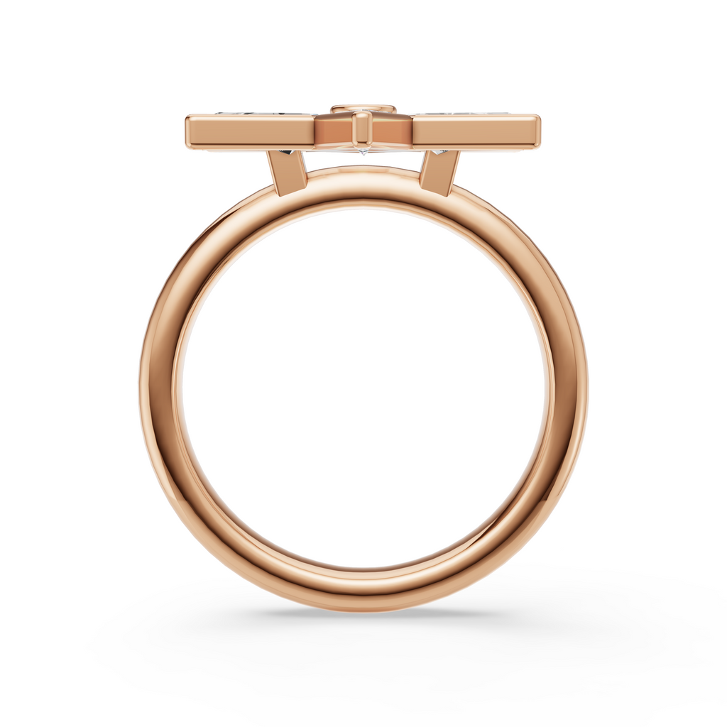 MCM 'Starburst' Lab Diamond Bezel Set Ring