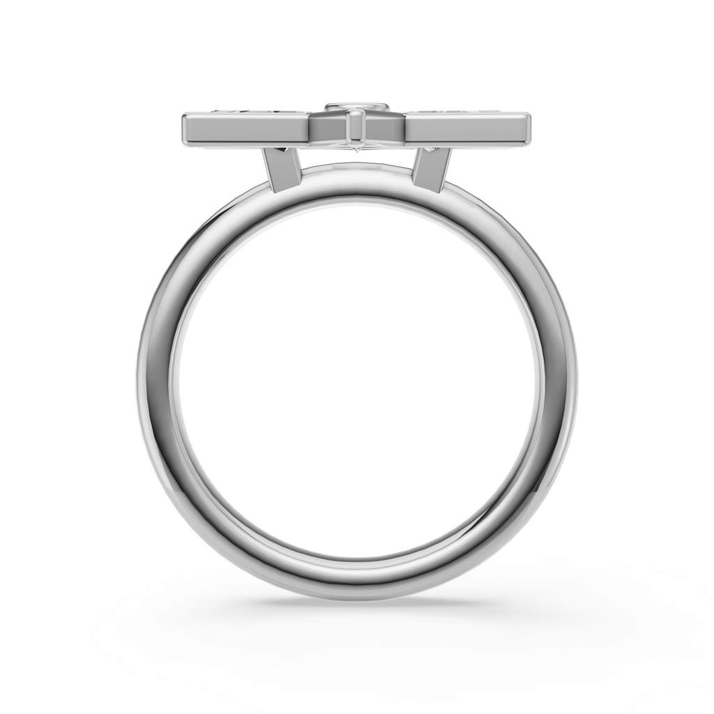 MCM 'Starburst' Lab Diamond Bezel Set Ring