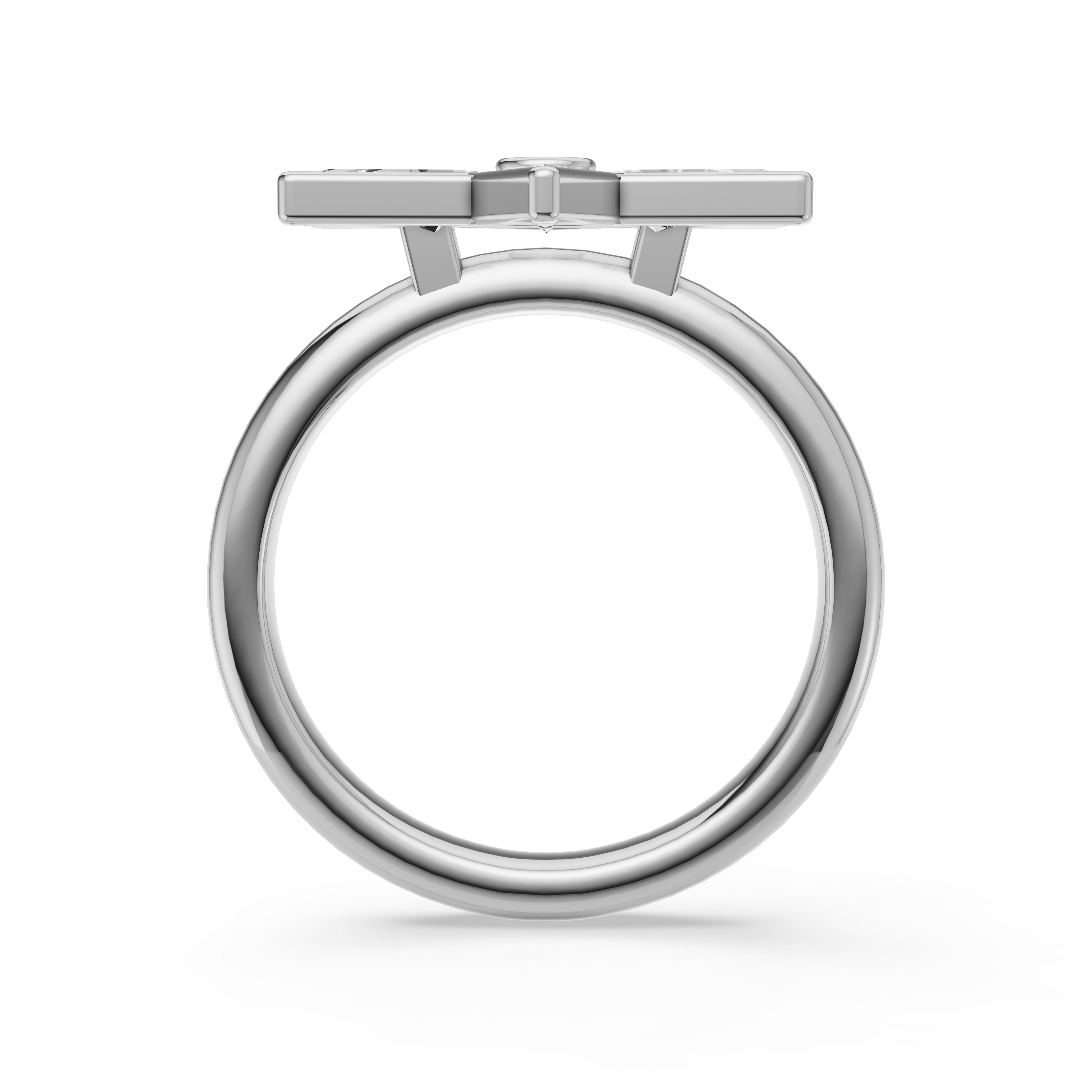 MCM 'Starburst' Lab Diamond Bezel Set Ring