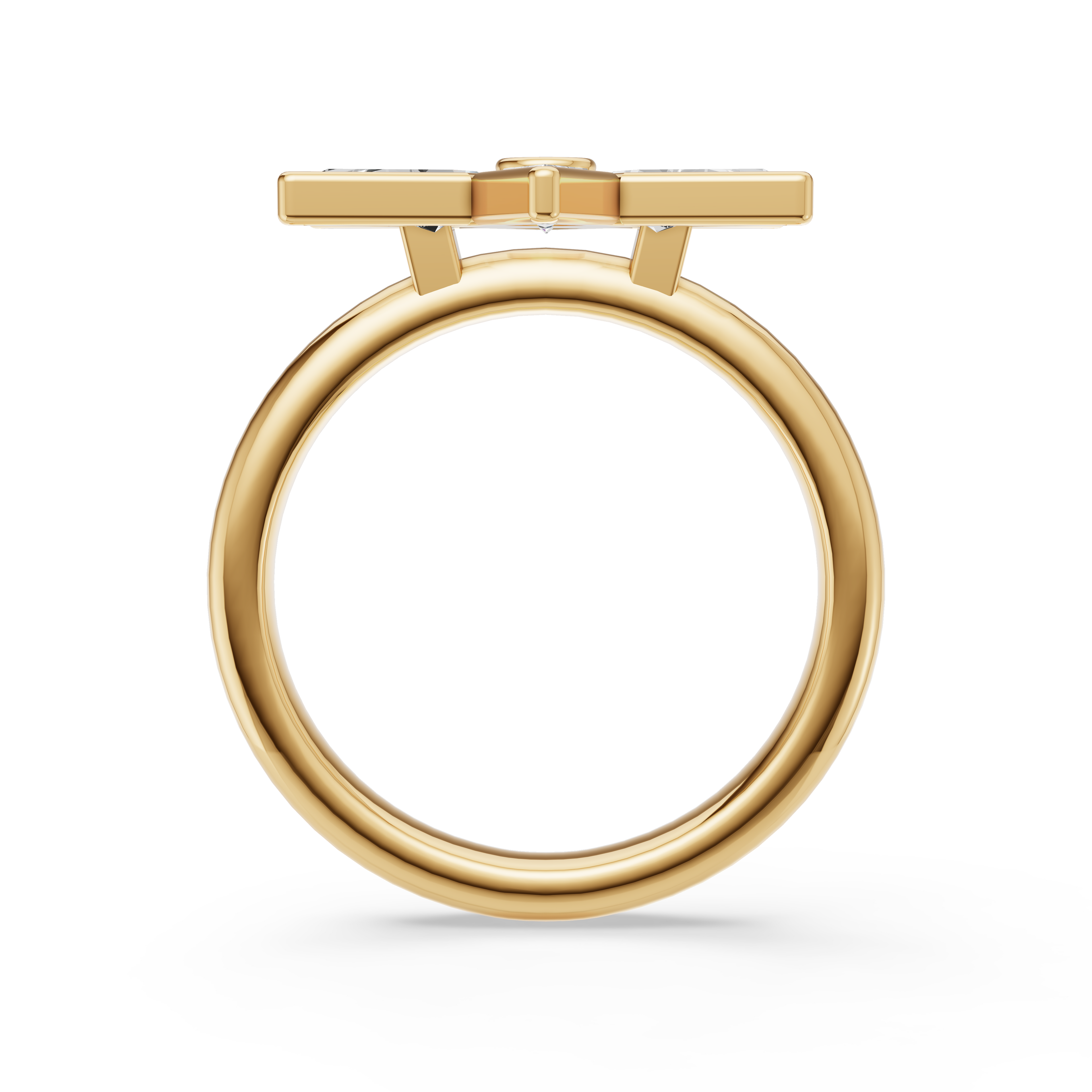 MCM 'Starburst' Lab Diamond Bezel Set Ring