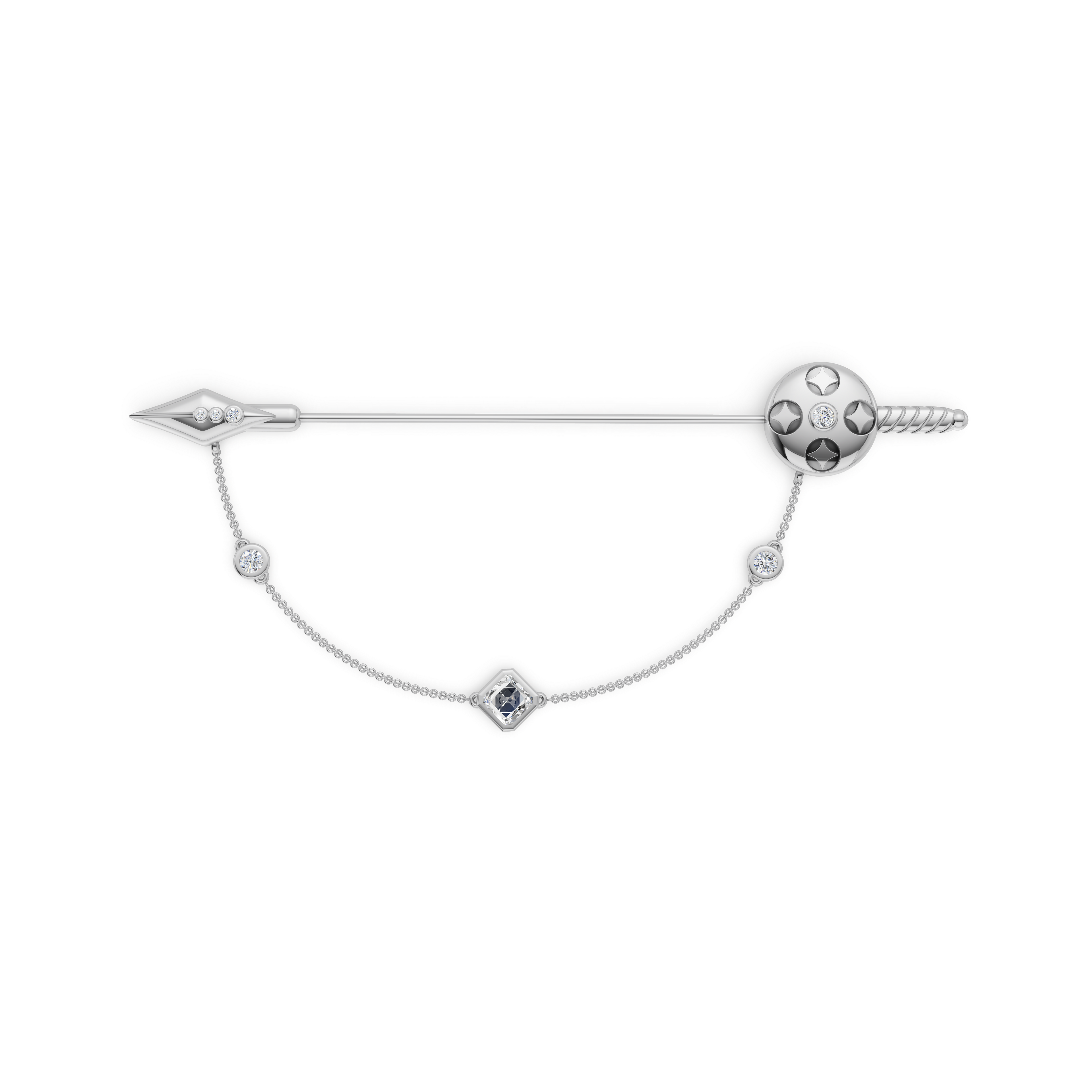 'Fitzgerald' - Pocket Accent Lab Diamond Pin