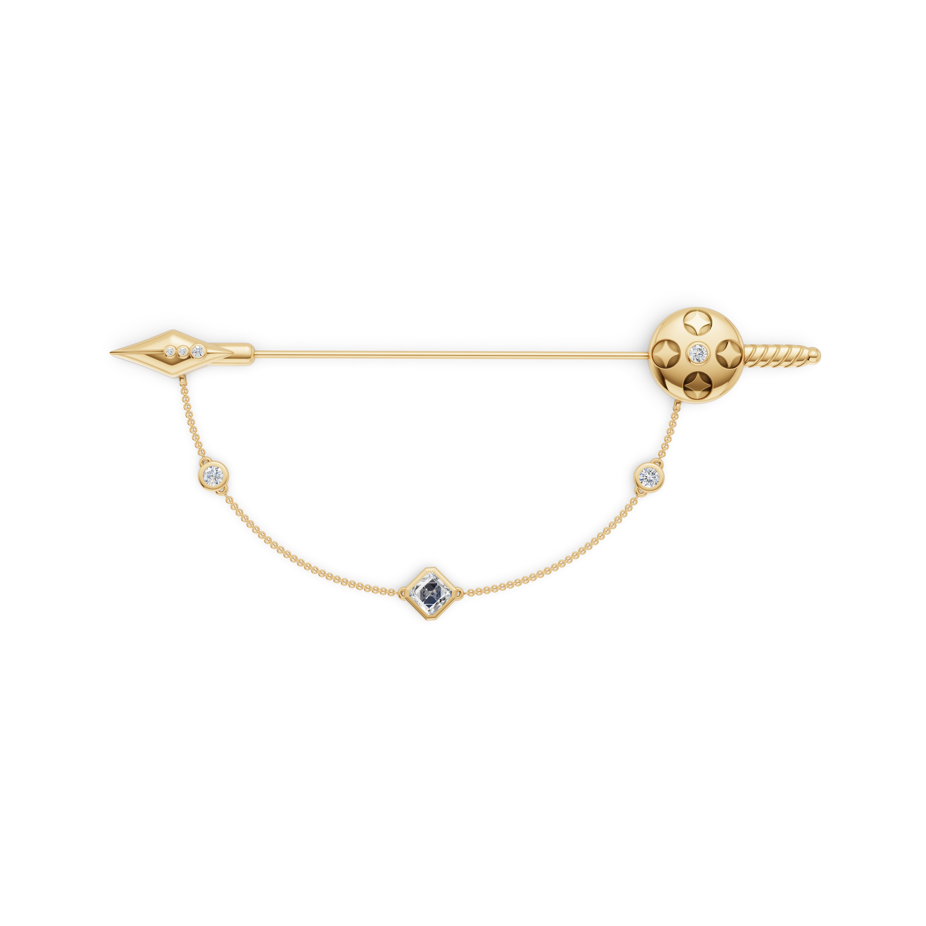 'Fitzgerald' - Pocket Accent Lab Diamond Pin
