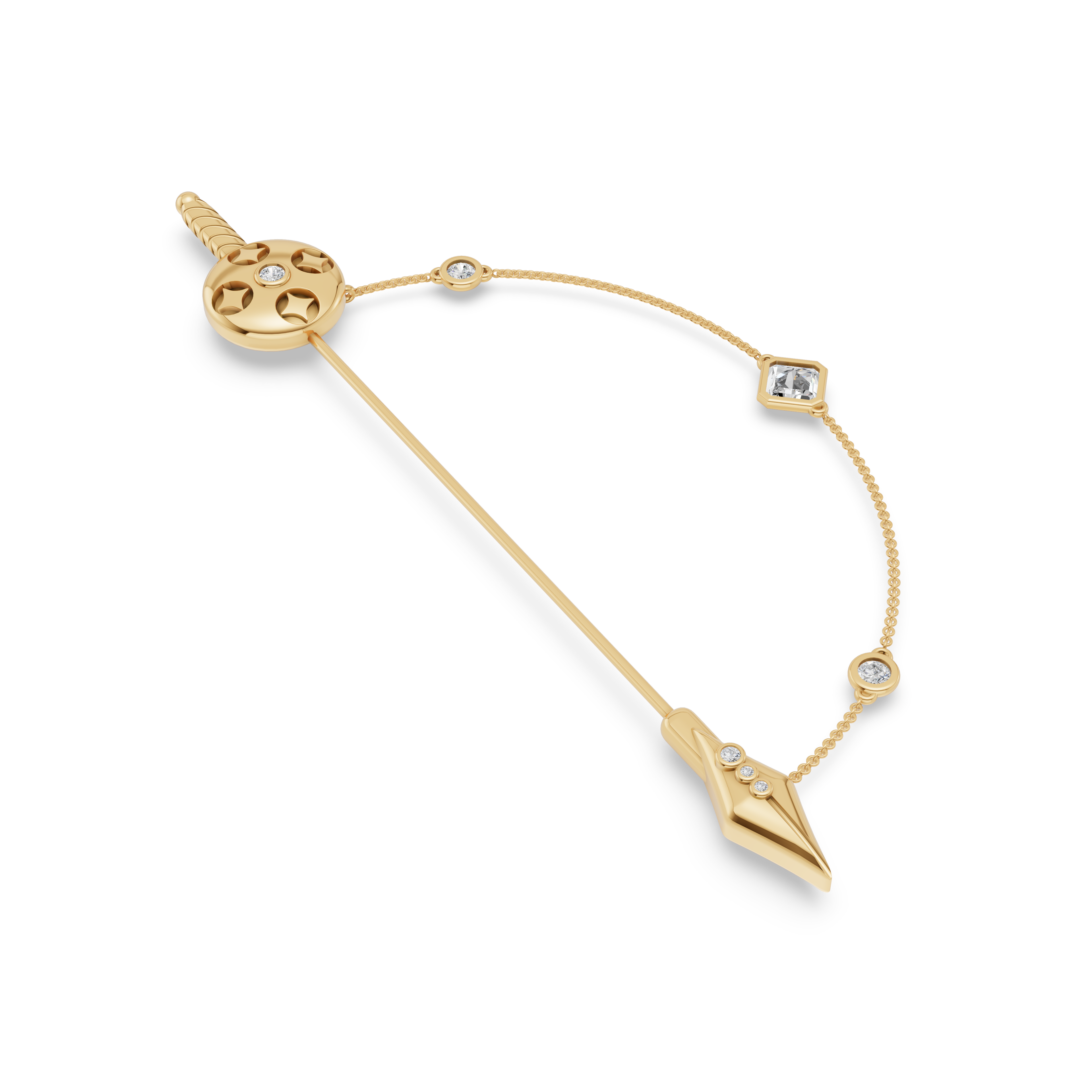 'Fitzgerald' - Pocket Accent Lab Diamond Pin