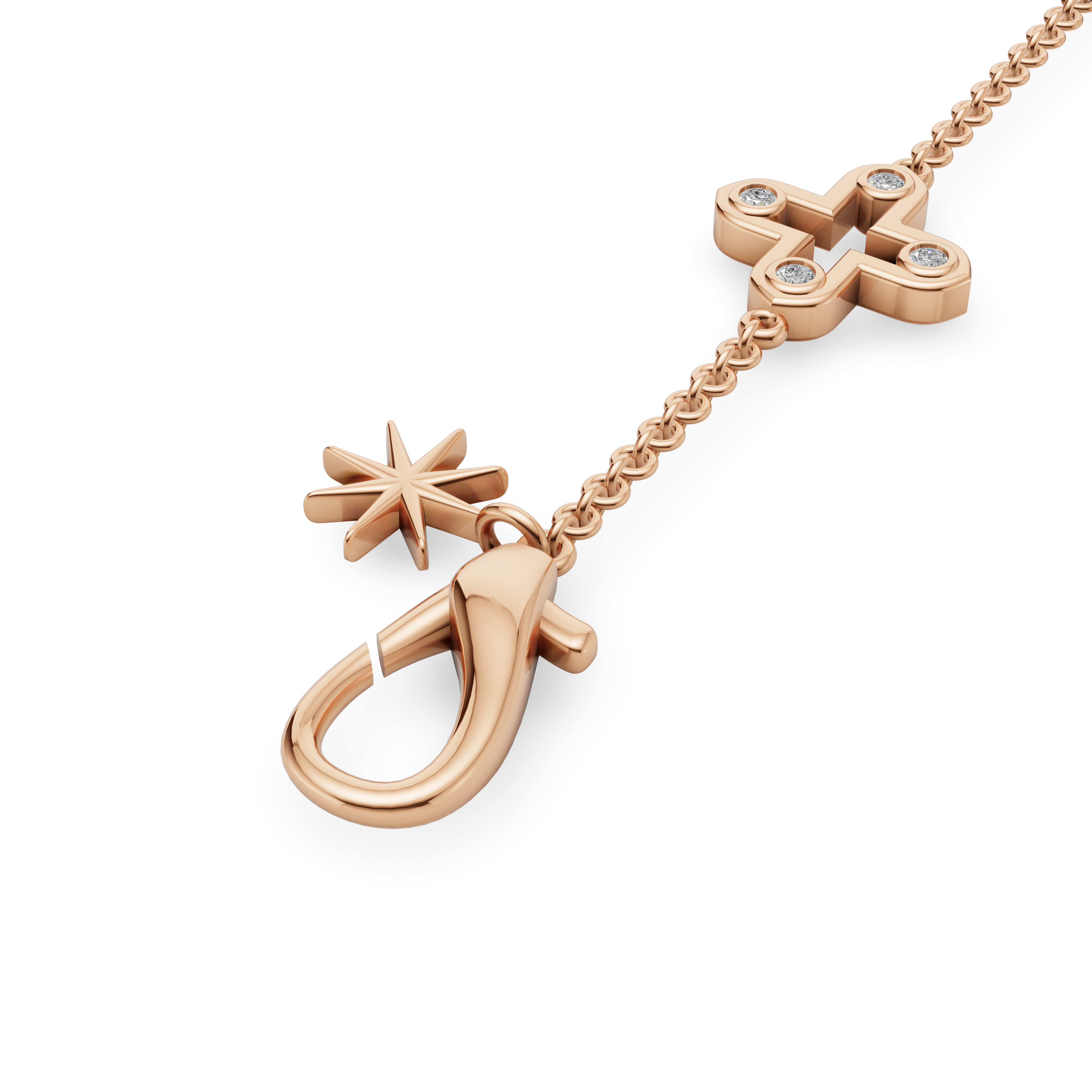 'Diana + Apollo' Lab Diamond Charm Bracelet