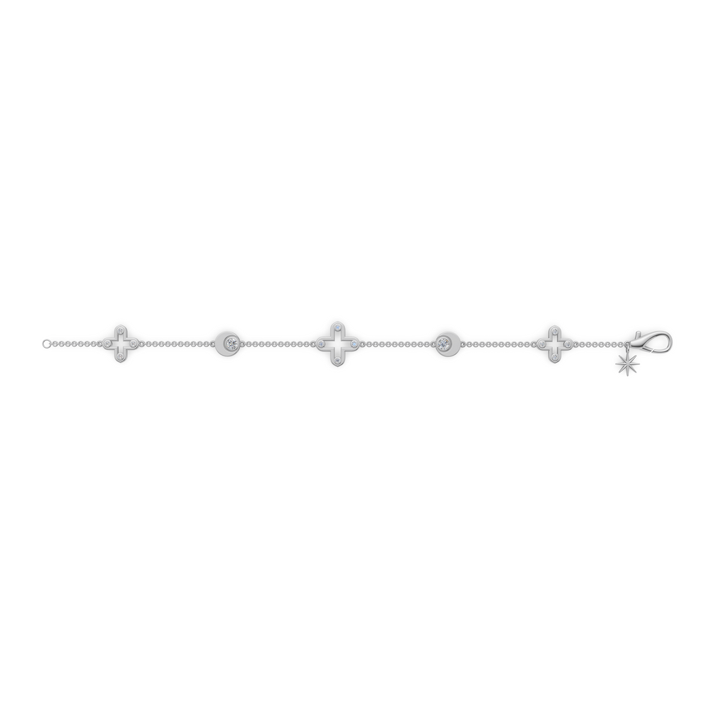 'Diana + Apollo' Lab Diamond Charm Bracelet