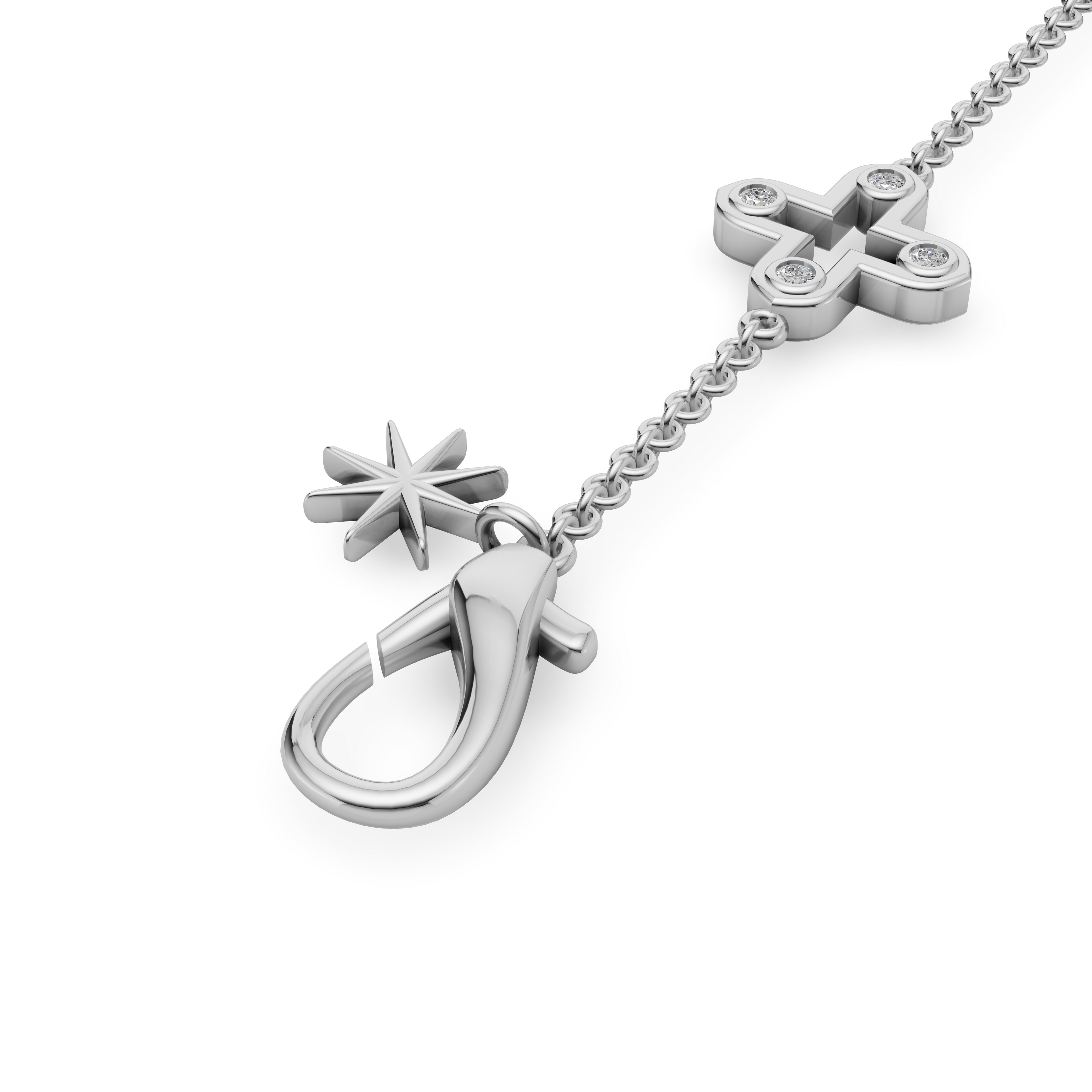 'Diana + Apollo' Lab Diamond Charm Bracelet