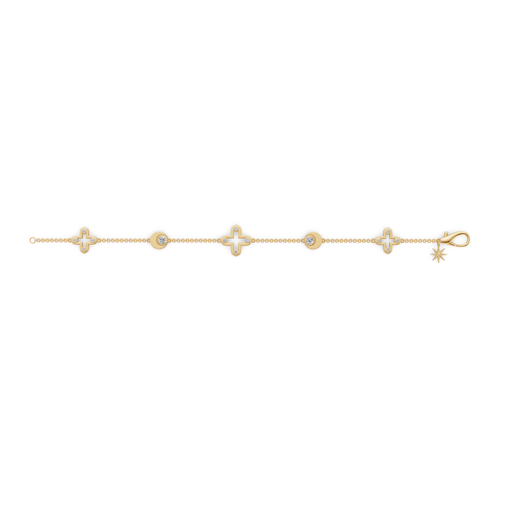 'Diana + Apollo' Lab Diamond Charm Bracelet