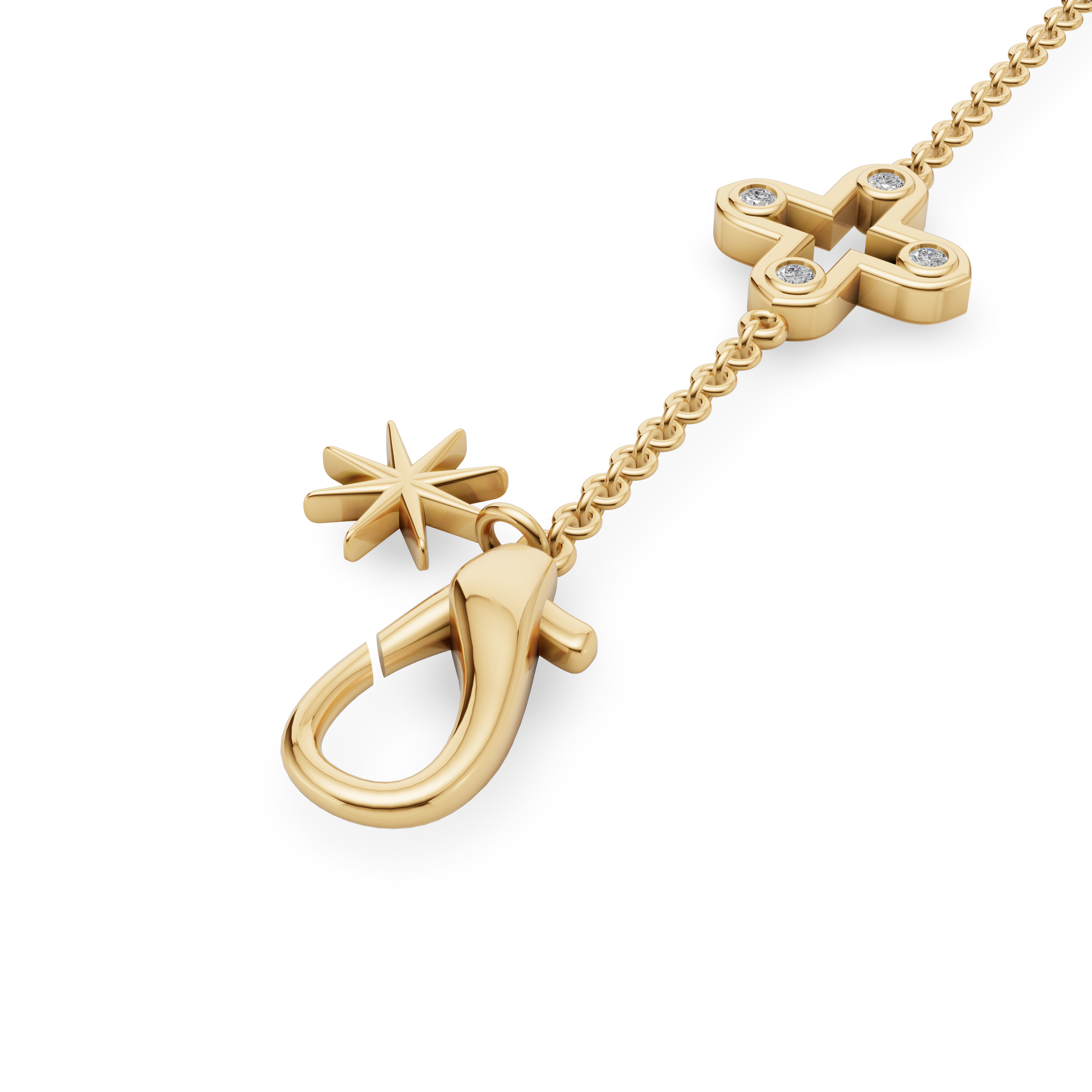 'Diana + Apollo' Lab Diamond Charm Bracelet
