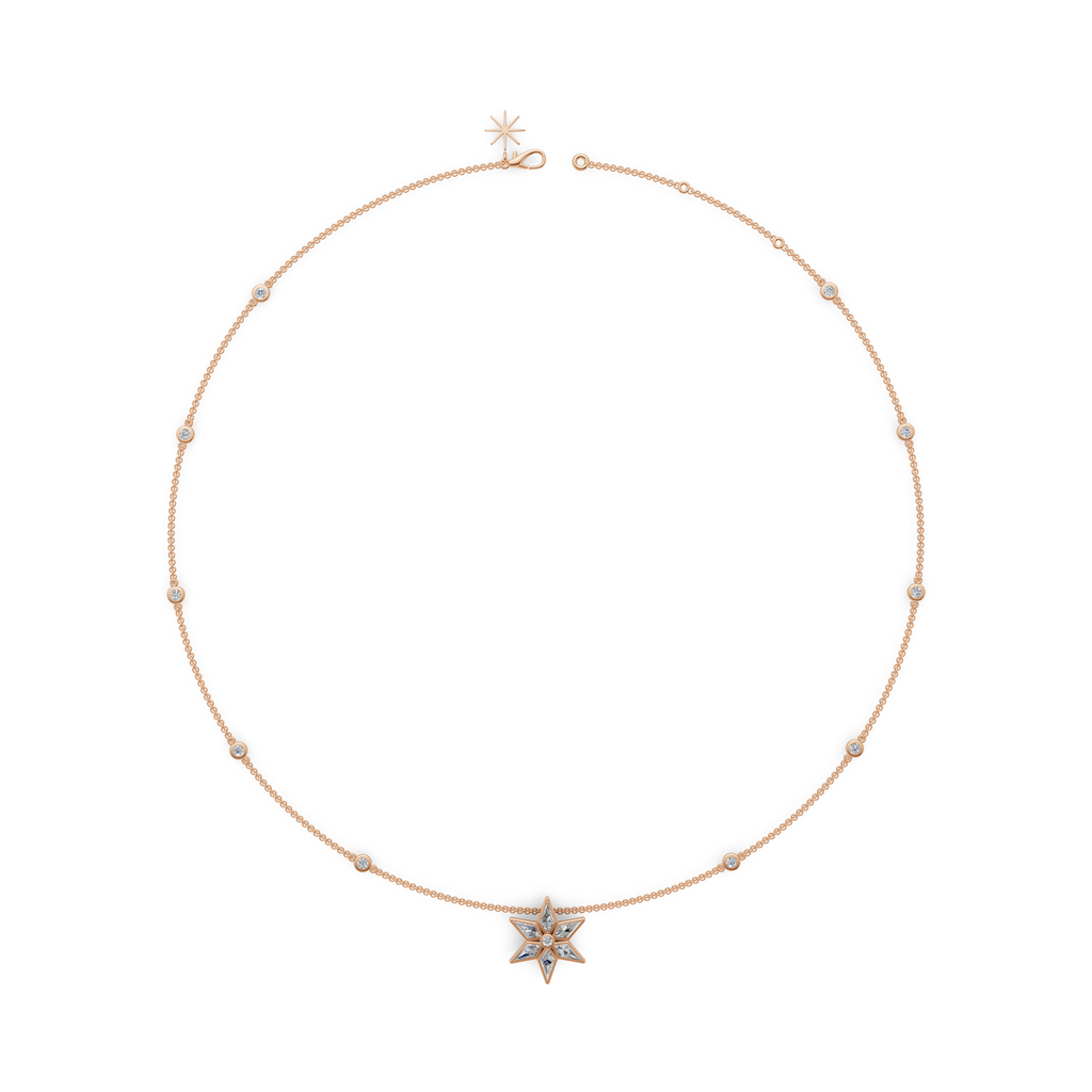 MCM 'Starburst' Lab Diamond Pendant Necklace