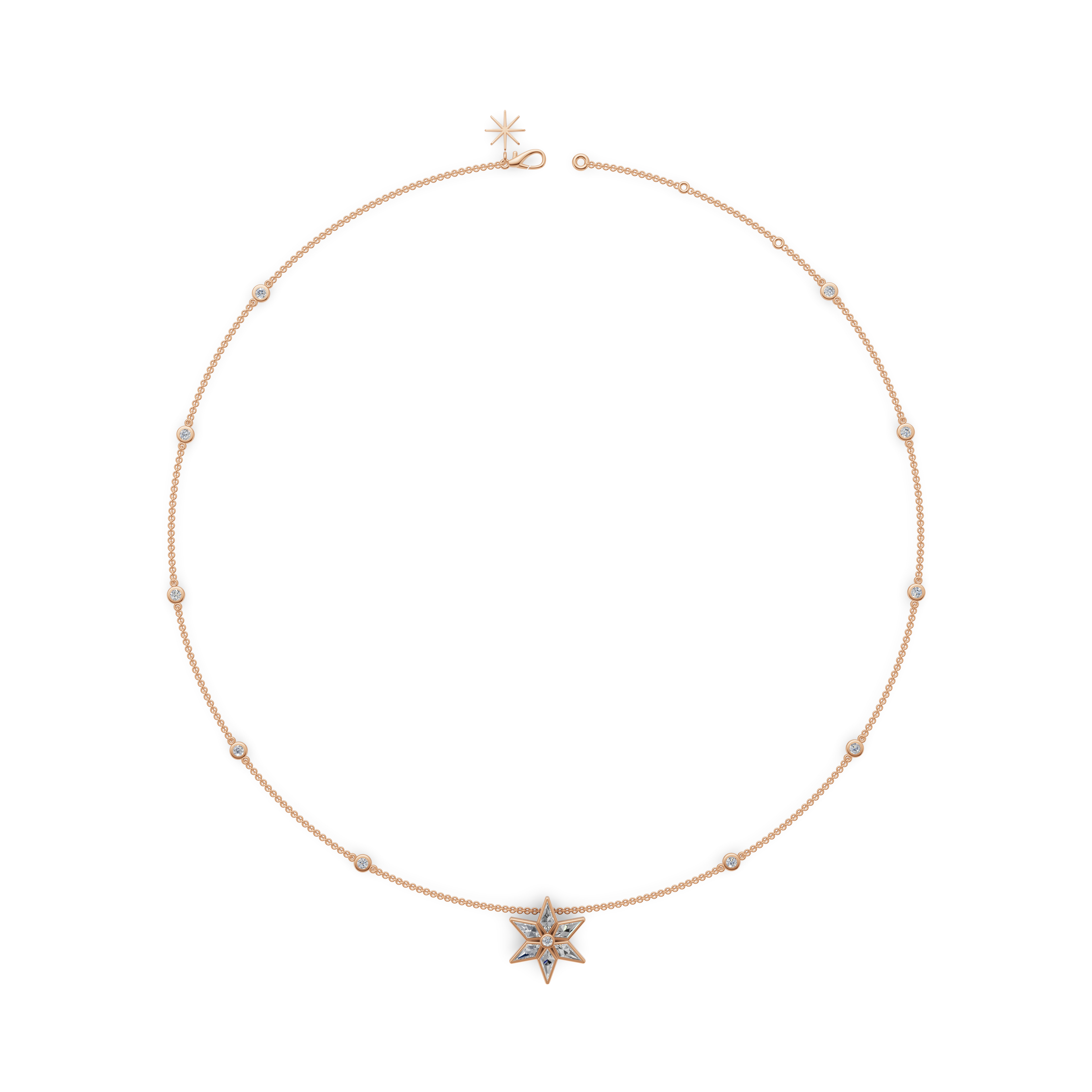 MCM 'Starburst' Lab Diamond Pendant Necklace