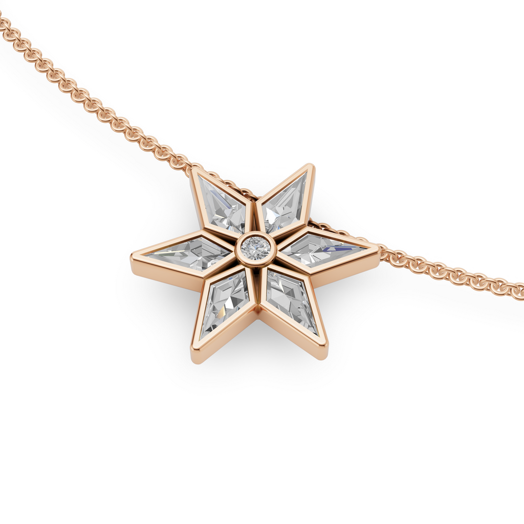 MCM 'Starburst' Lab Diamond Pendant Necklace