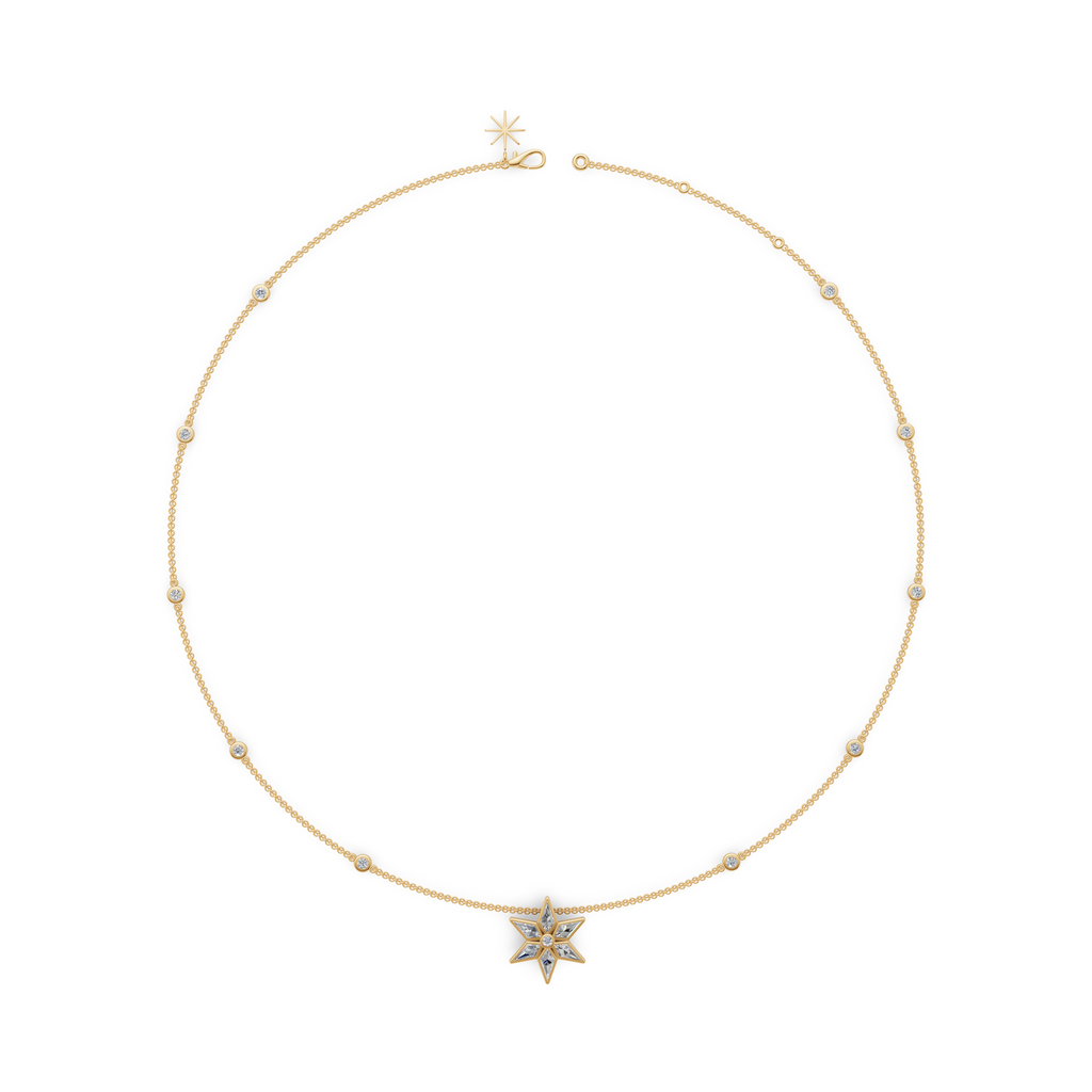 MCM 'Starburst' Lab Diamond Pendant Necklace