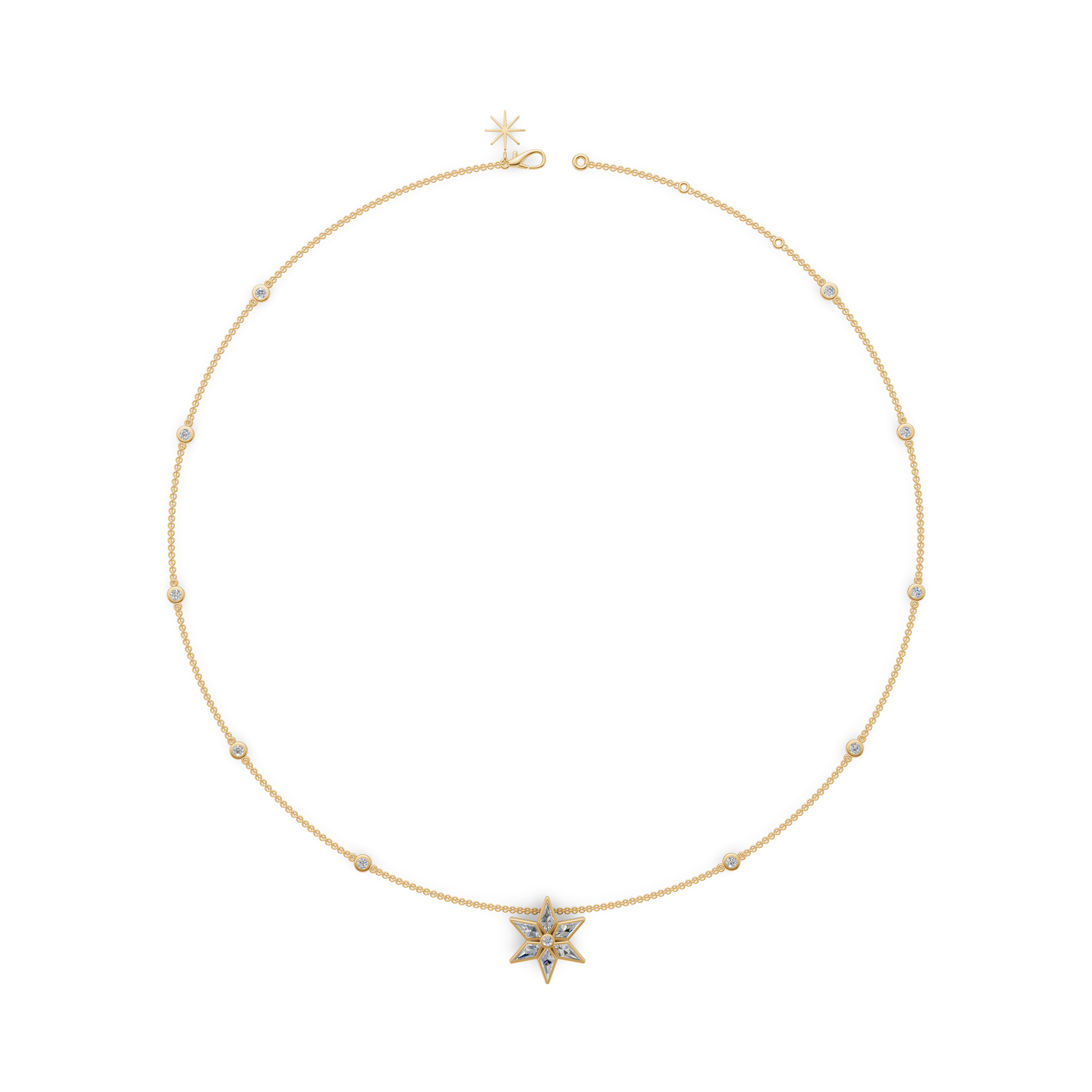 MCM 'Starburst' Lab Diamond Pendant Necklace