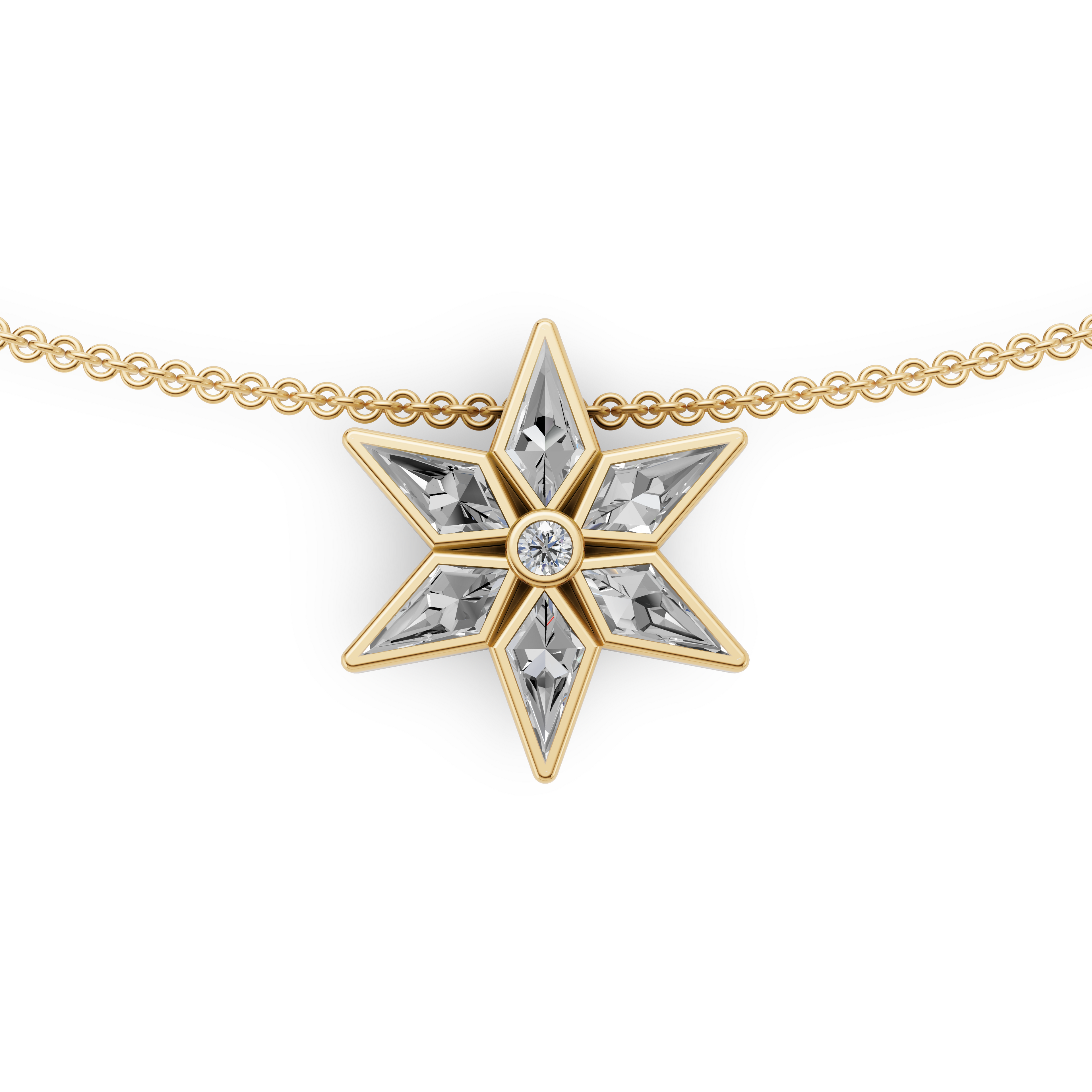 MCM 'Starburst' Lab Diamond Pendant Necklace
