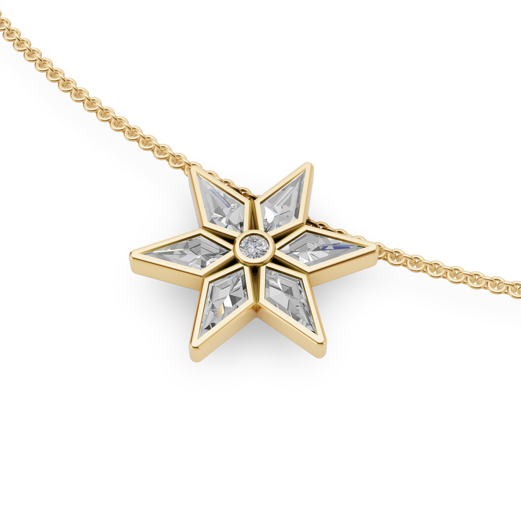 MCM 'Starburst' Lab Diamond Pendant Necklace