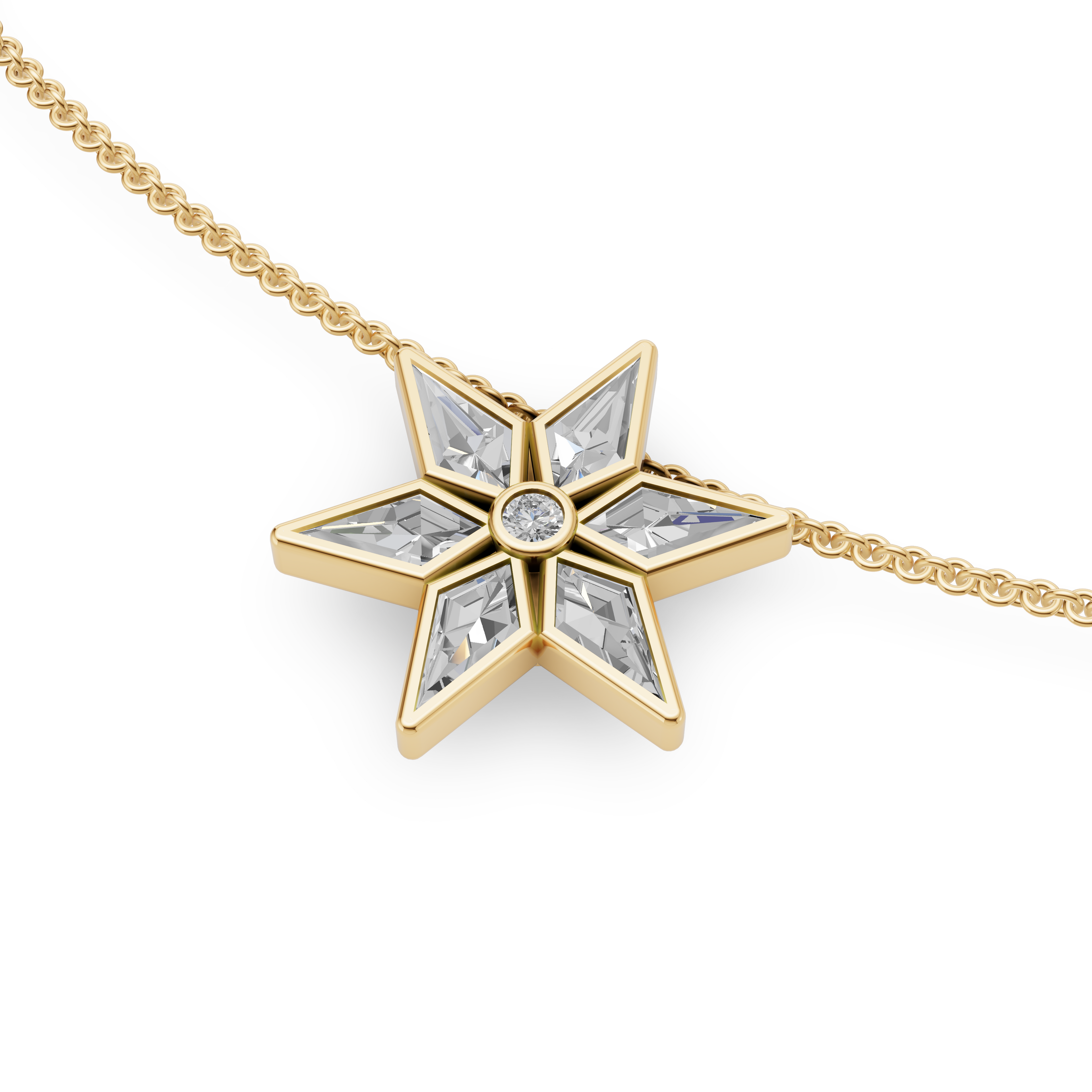 MCM 'Starburst' Lab Diamond Pendant Necklace