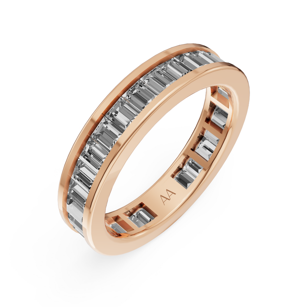 'Hera' Channel-Set, 2.25 TCW Baguette Cut Lab Diamond Eternity Band