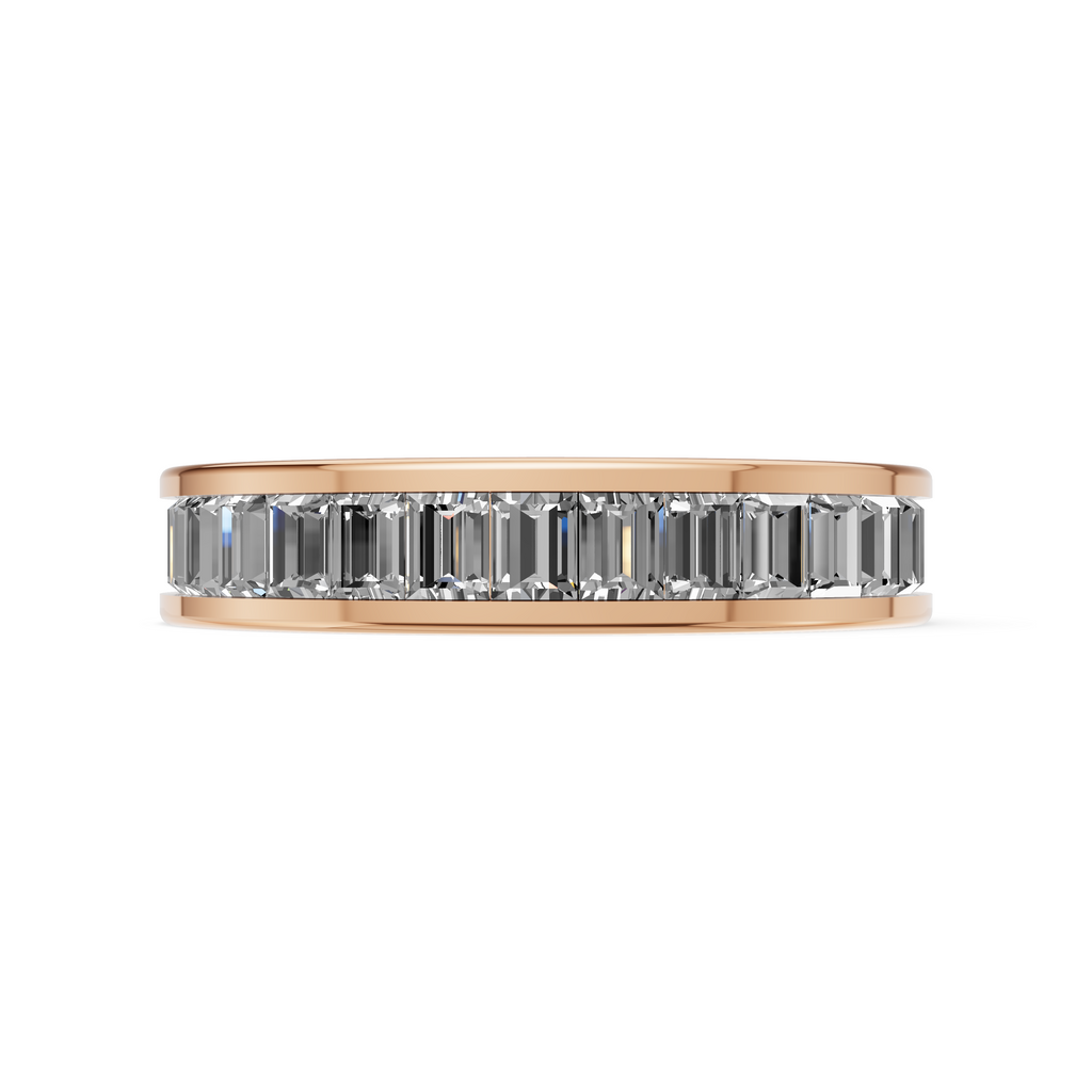 'Hera' Channel-Set, 2.25 TCW Baguette Cut Lab Diamond Eternity Band