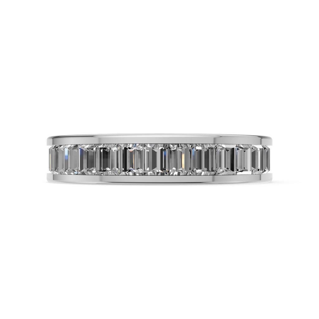 'Hera' Channel-Set, 2.25 TCW Baguette Cut Lab Diamond Eternity Band