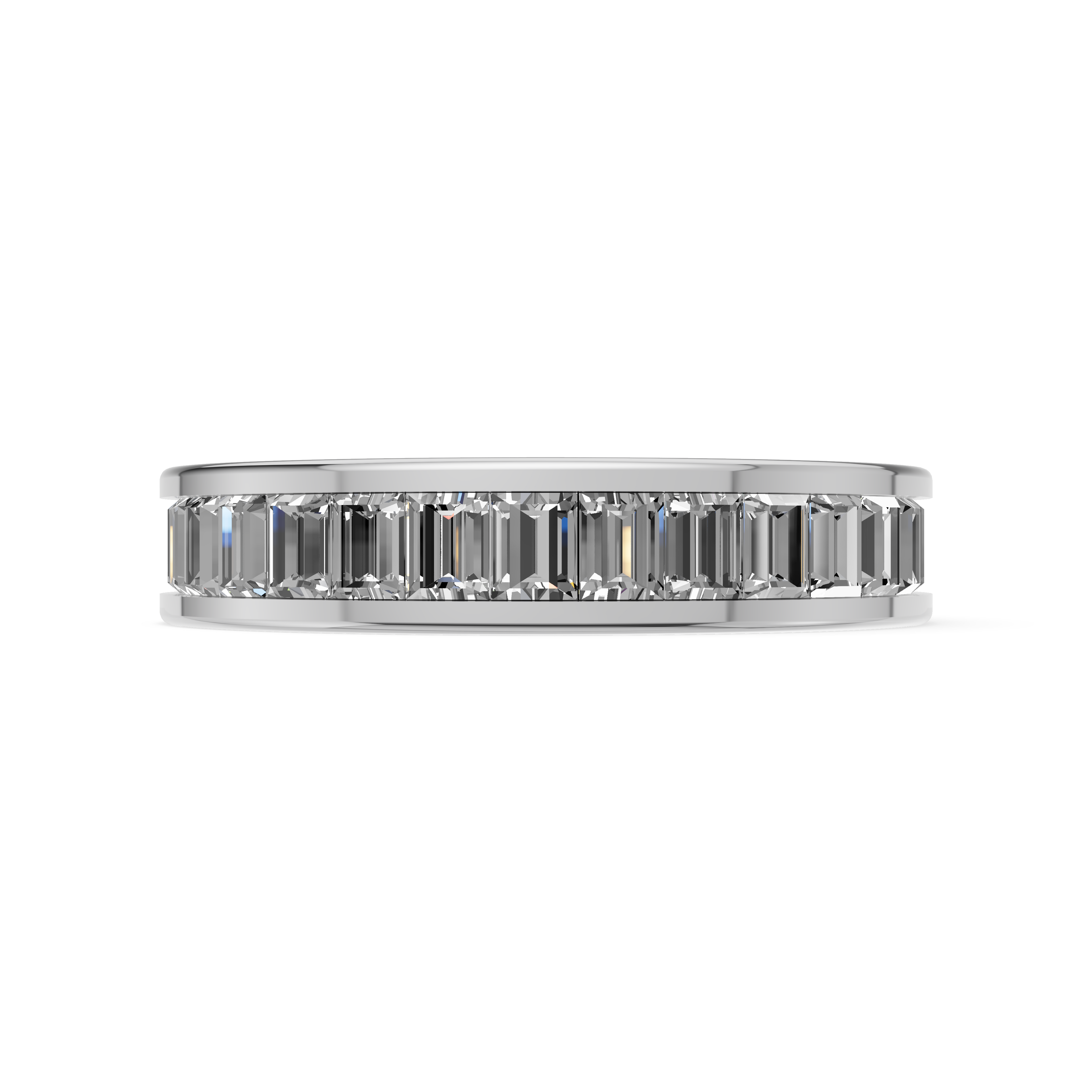 'Hera' Channel-Set, 2.25 TCW Baguette Cut Lab Diamond Eternity Band