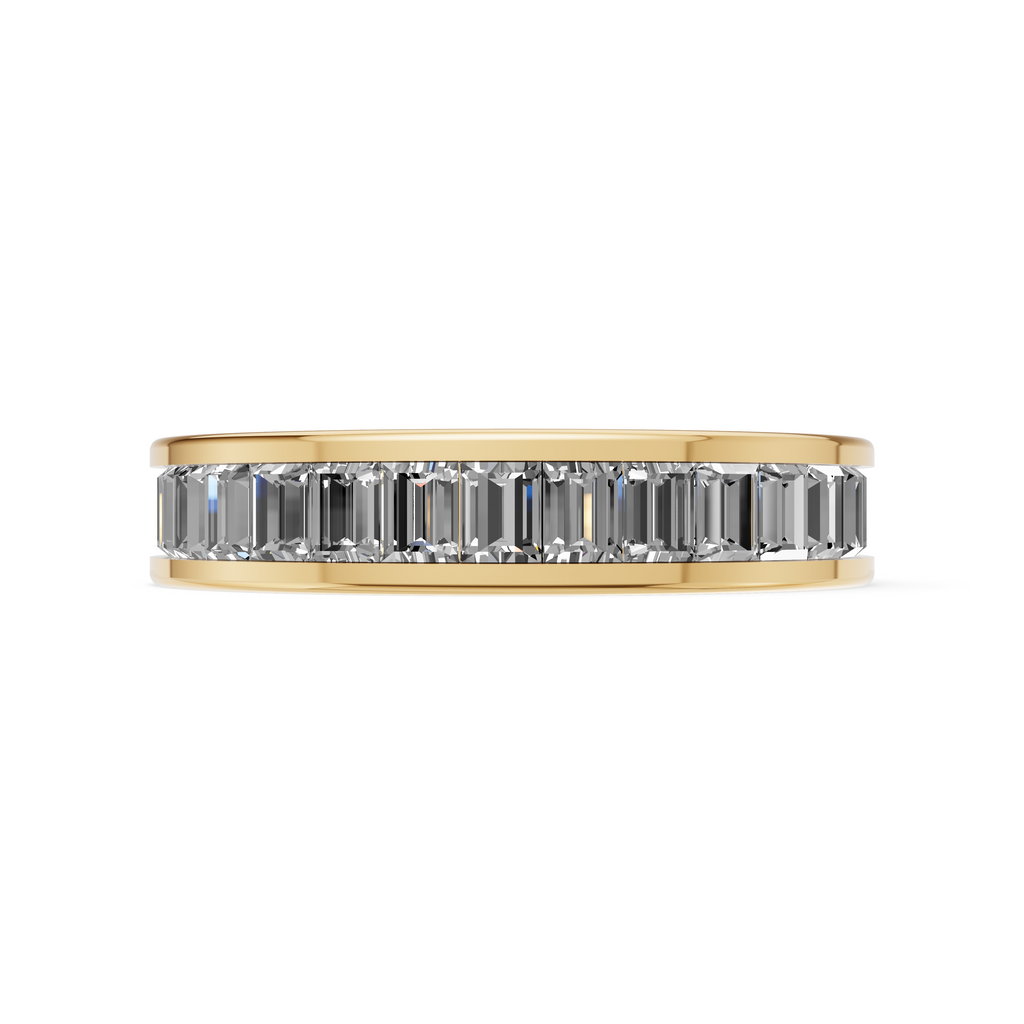 'Hera' Channel-Set, 2.25 TCW Baguette Cut Lab Diamond Eternity Band