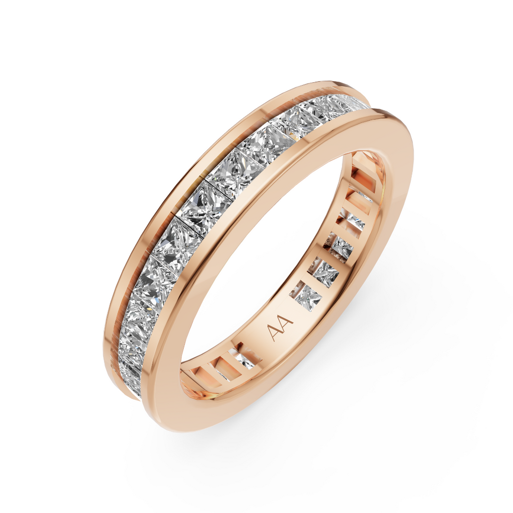 'Hera' Channel-Set, 1.80 TCW Princess Cut Lab Diamond Eternity Band