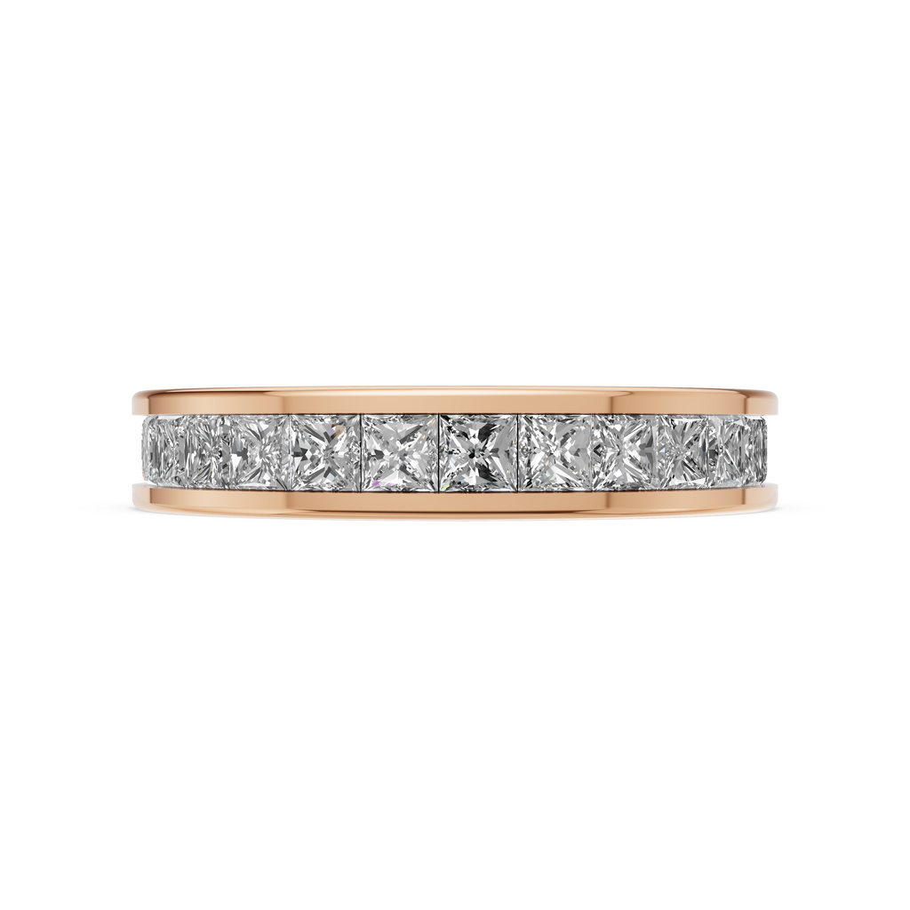'Hera' Channel-Set, 1.80 TCW Princess Cut Lab Diamond Eternity Band