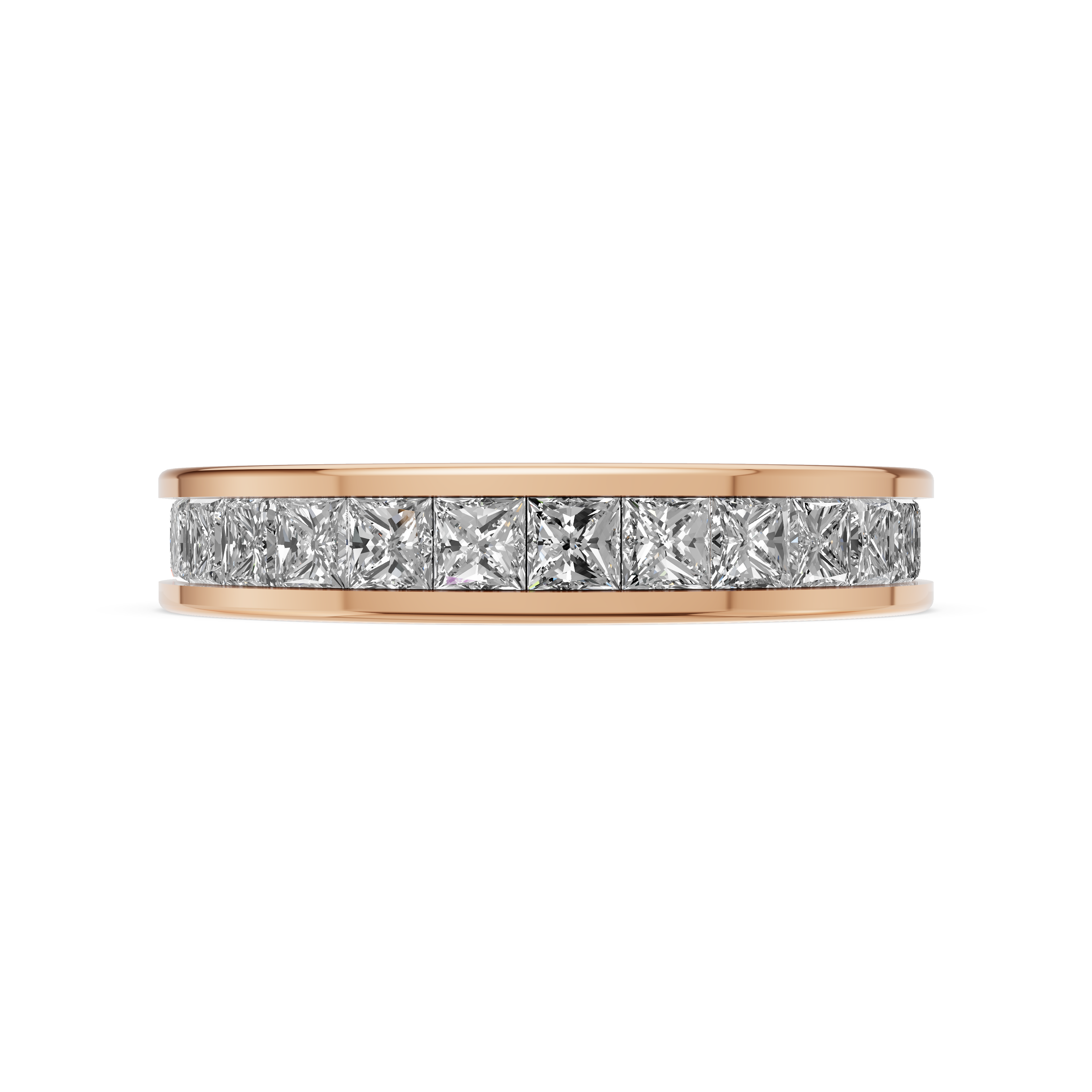'Hera' Channel-Set, 1.80 TCW Princess Cut Lab Diamond Eternity Band