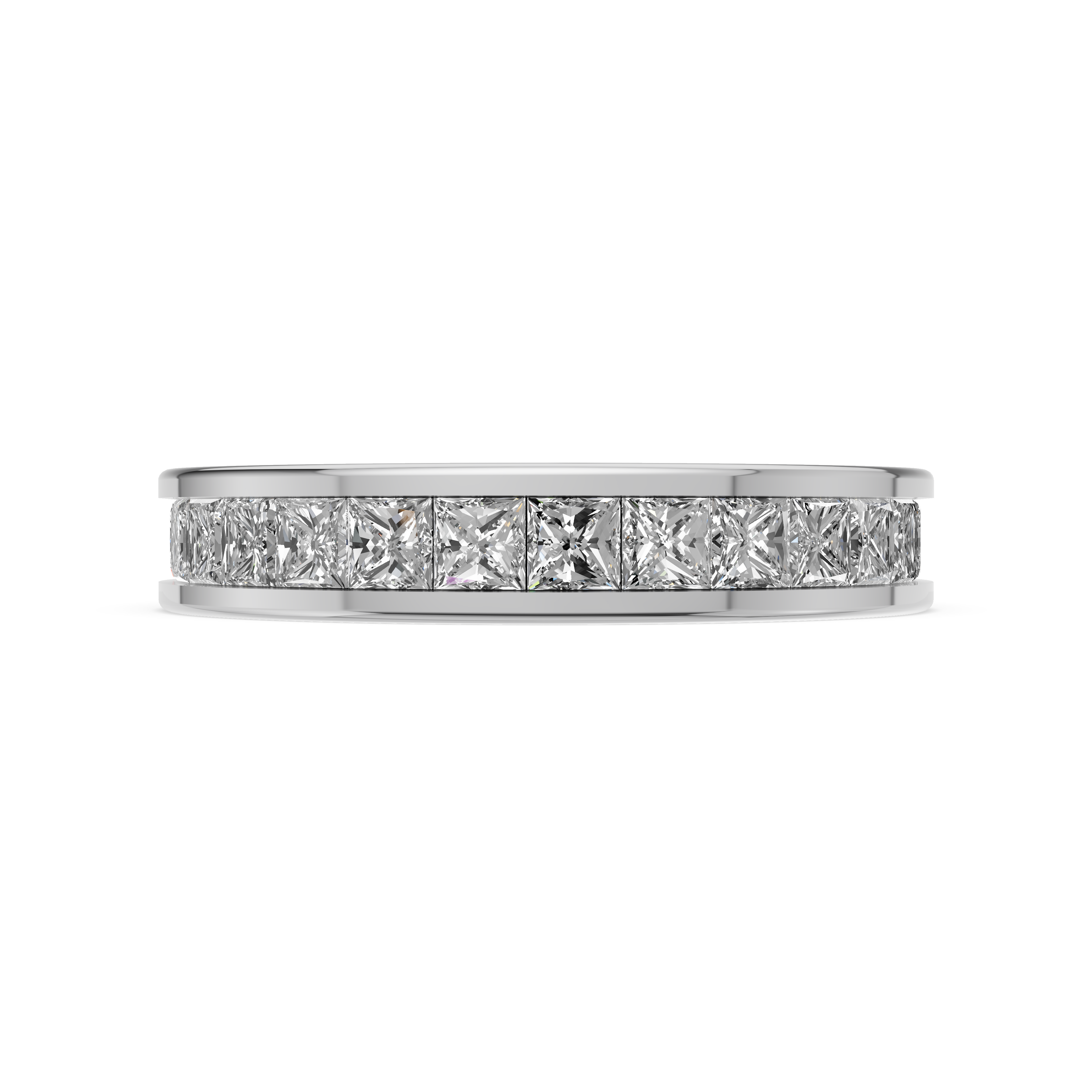'Hera' Channel-Set, 1.80 TCW Princess Cut Lab Diamond Eternity Band