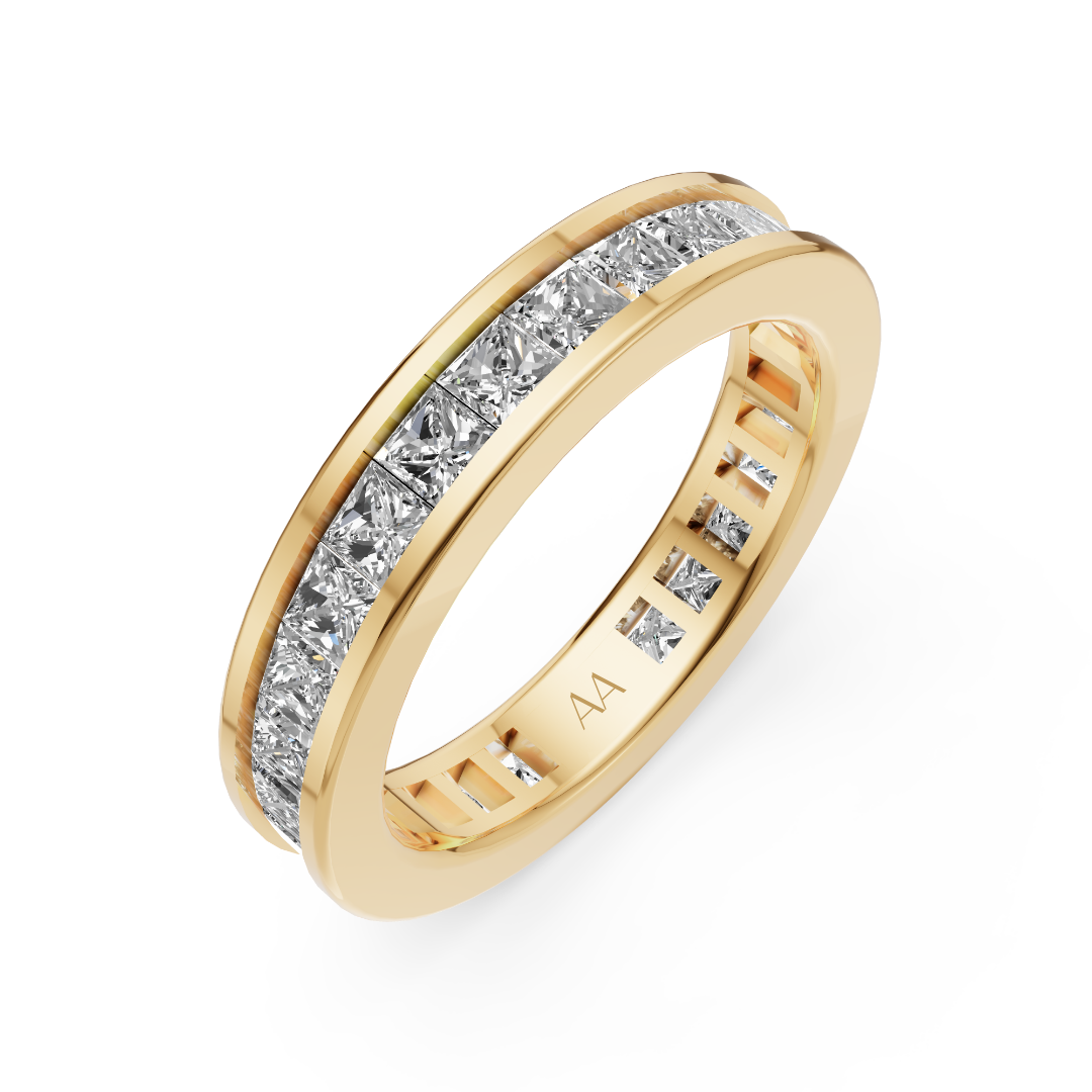 'Hera' Channel-Set, 1.80 TCW Princess Cut Lab Diamond Eternity Band