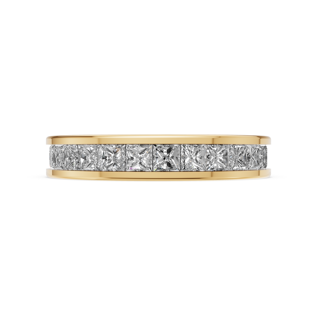 'Hera' Channel-Set, 1.80 TCW Princess Cut Lab Diamond Eternity Band