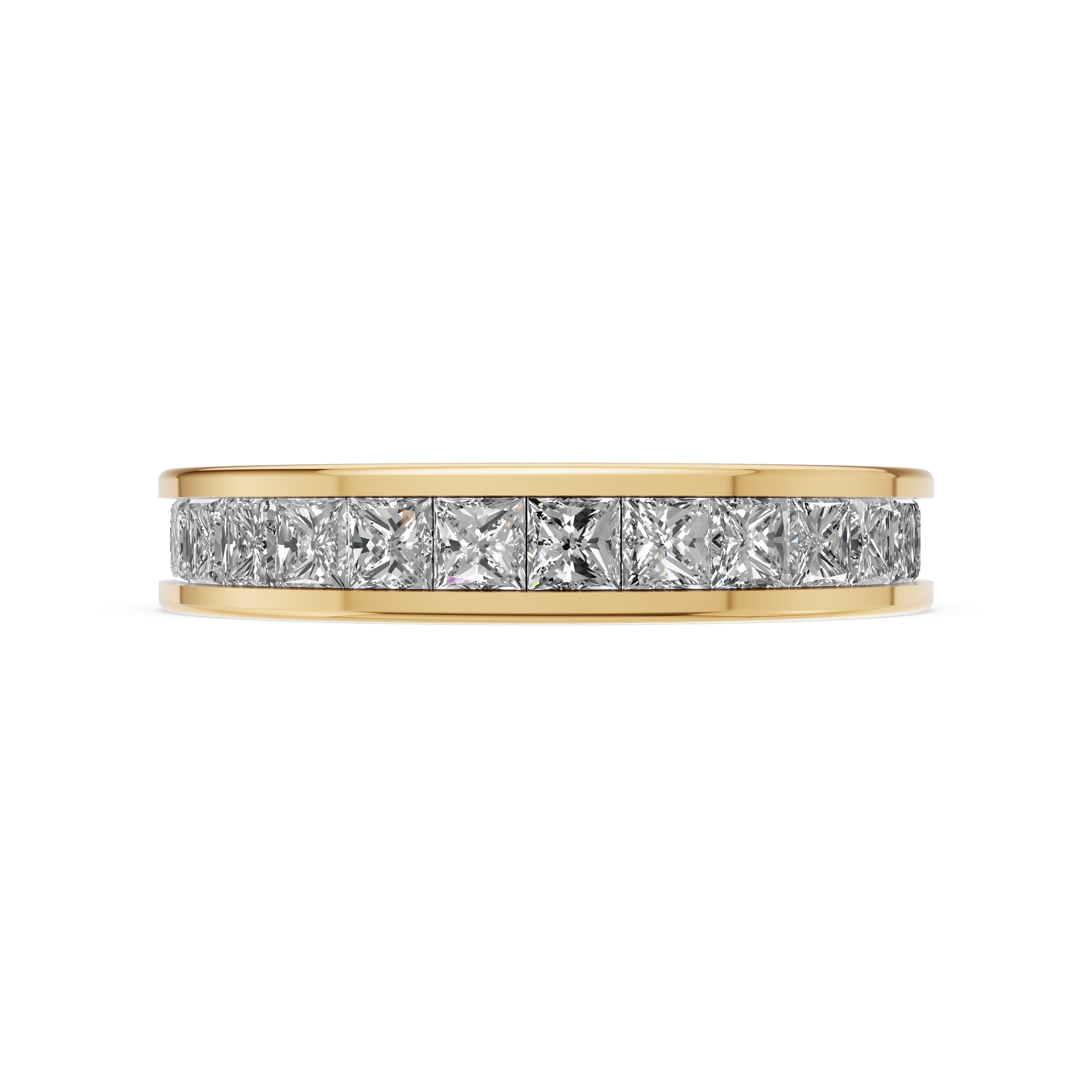 'Hera' Channel-Set, 1.80 TCW Princess Cut Lab Diamond Eternity Band