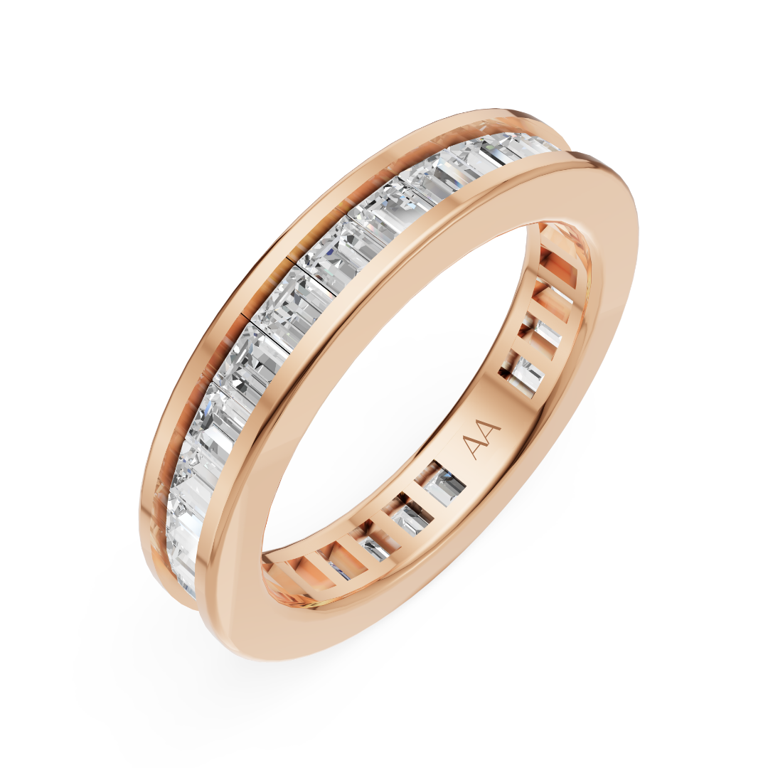 'Hera' Channel-Set Carré Cut Lab Diamond Eternity Band