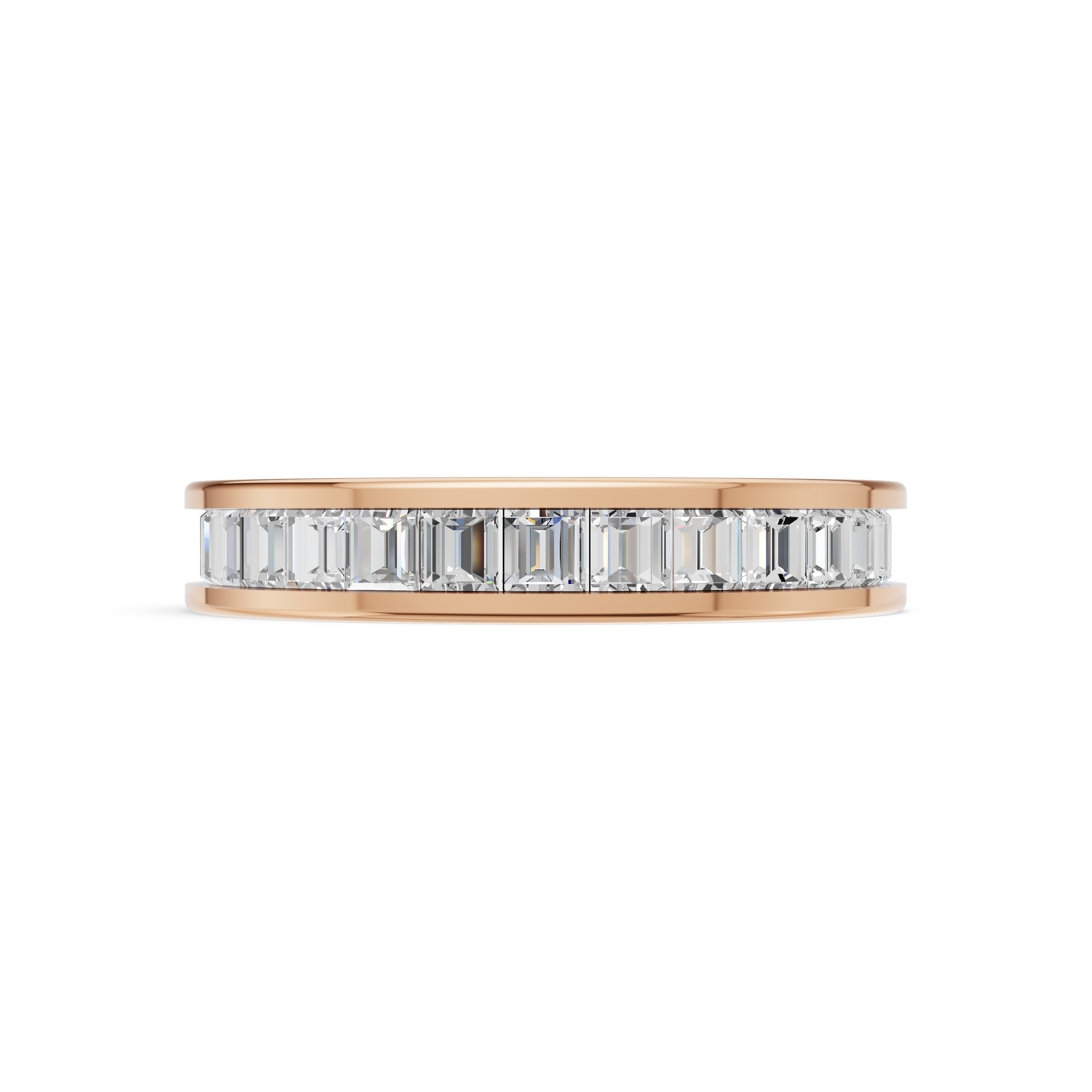 'Hera' Channel-Set Carré Cut Lab Diamond Eternity Band