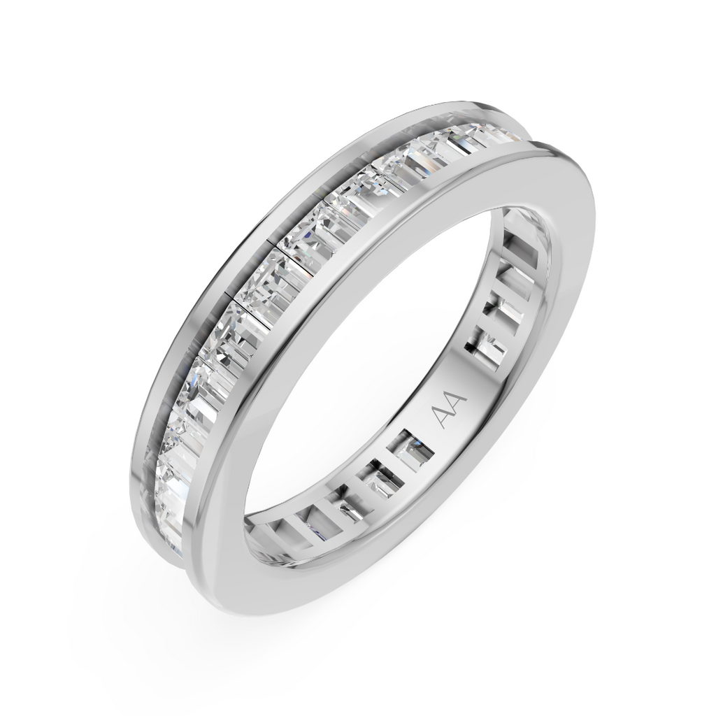 'Hera' Channel-Set Carré Cut Lab Diamond Eternity Band