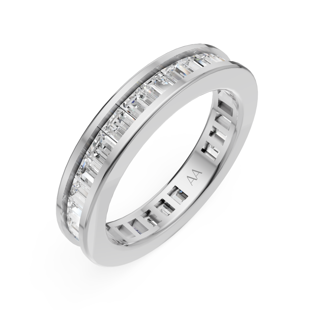 'Hera' Channel-Set Carré Cut Lab Diamond Eternity Band