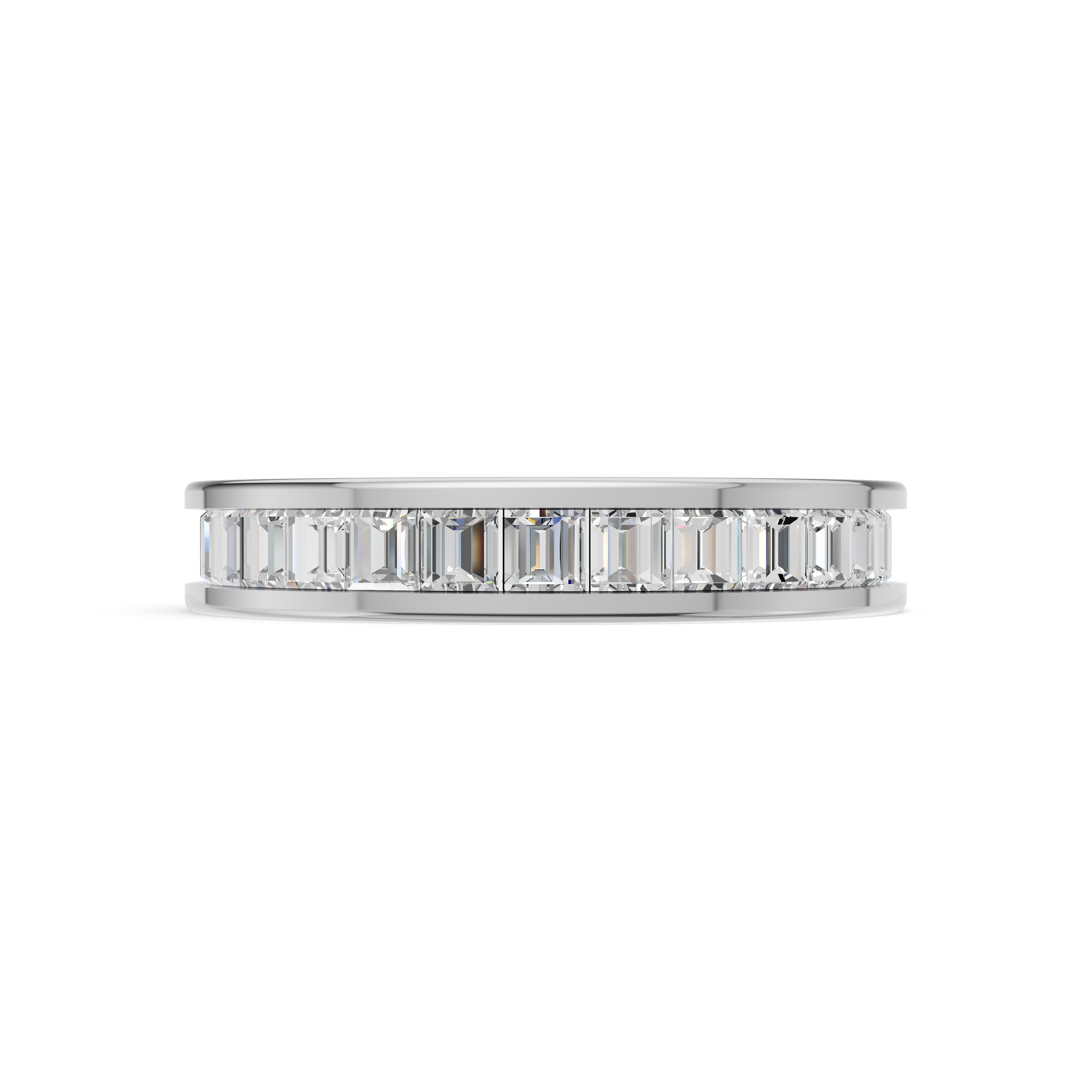 'Hera' Channel-Set Carré Cut Lab Diamond Eternity Band