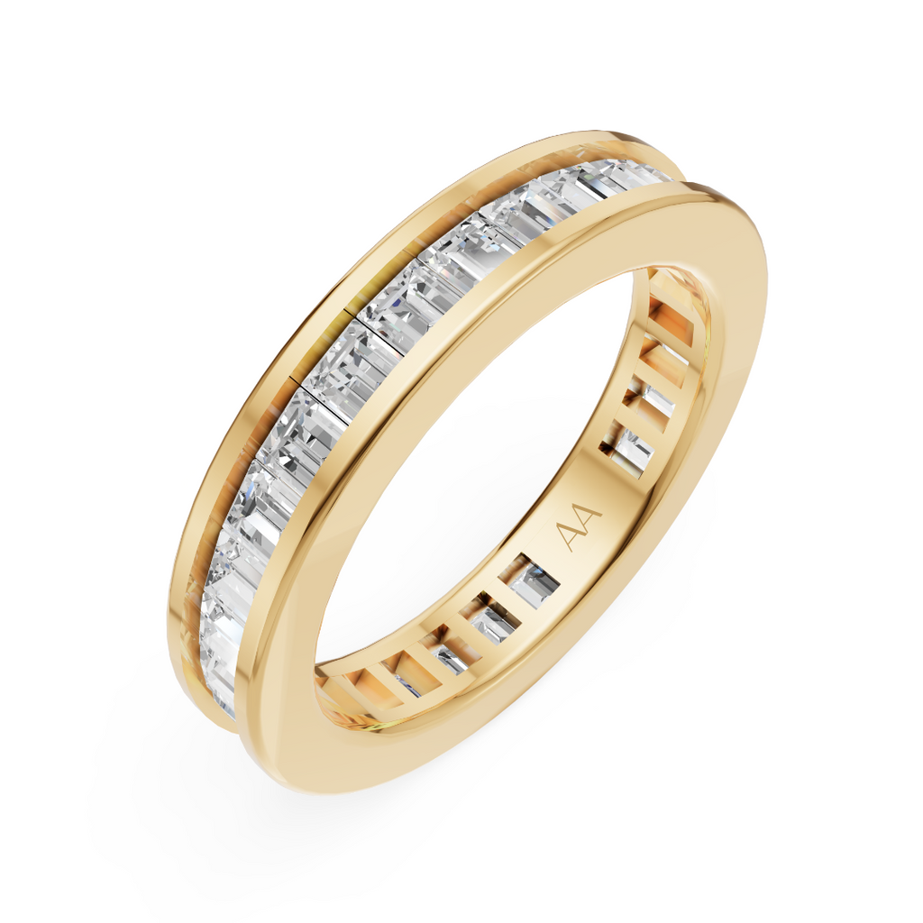 'Hera' Channel-Set Carré Cut Lab Diamond Eternity Band