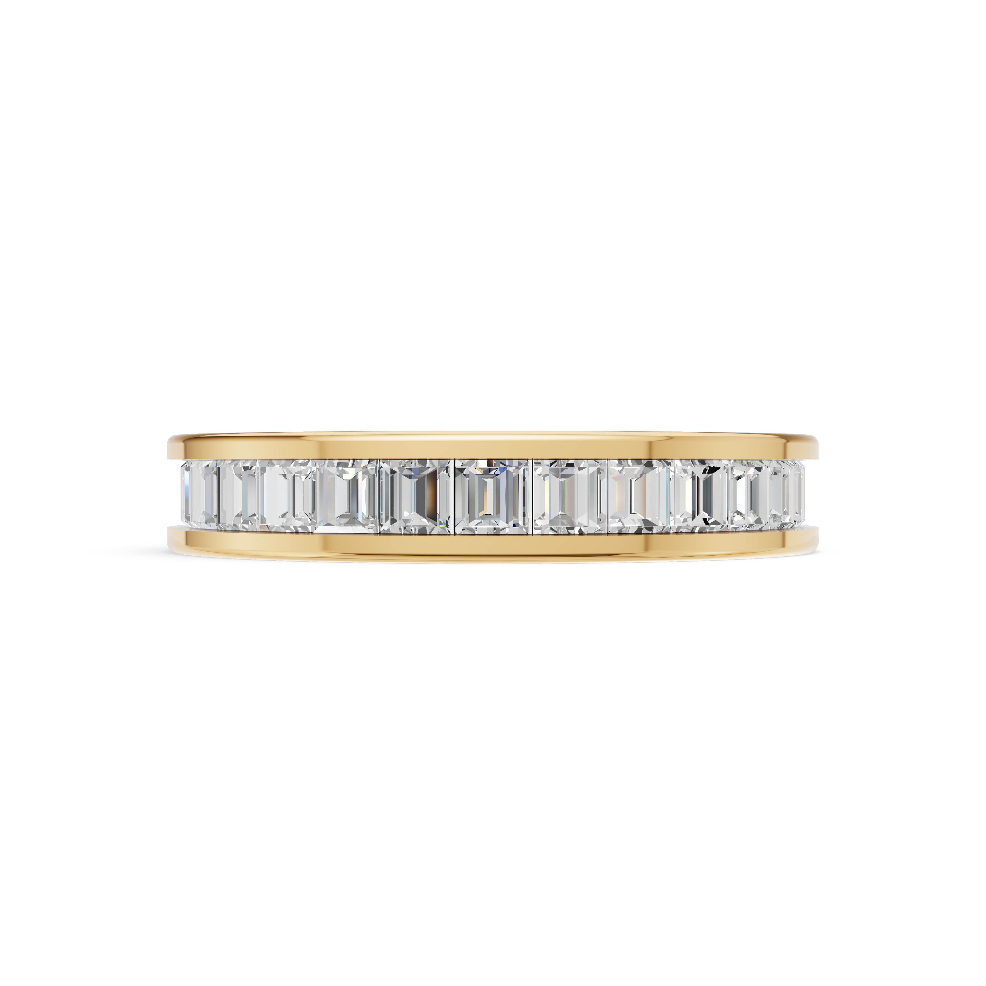 'Hera' Channel-Set Carré Cut Lab Diamond Eternity Band