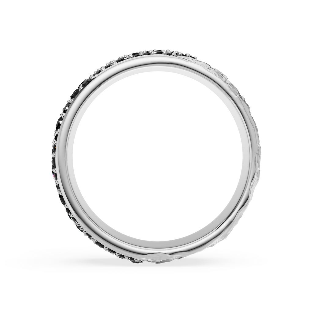 'Vulcan' 6mm wide, Black Diamond Mens Band