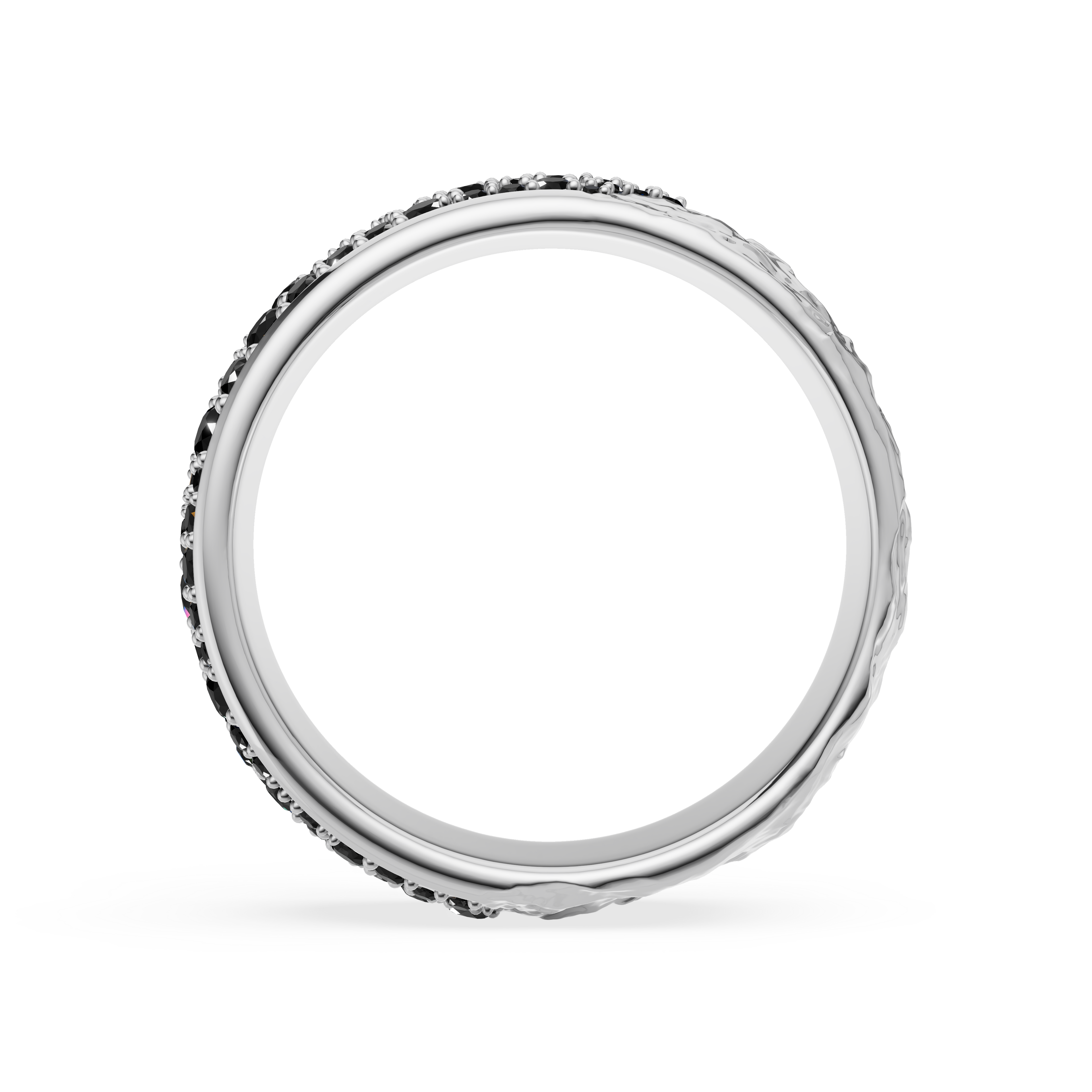 'Vulcan' 6mm wide, Black Diamond Mens Band